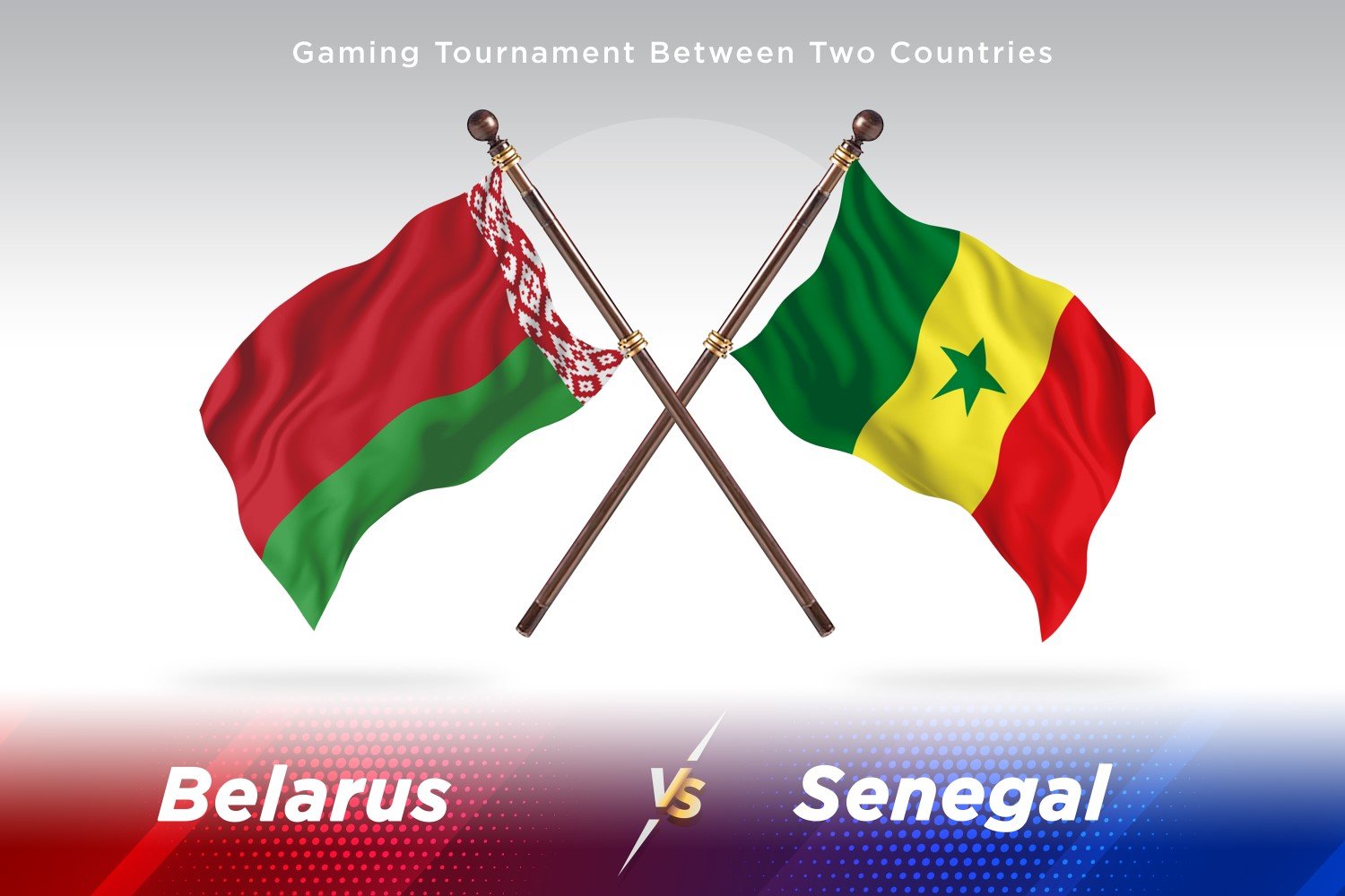 Belarus versus Senegal Two Flags