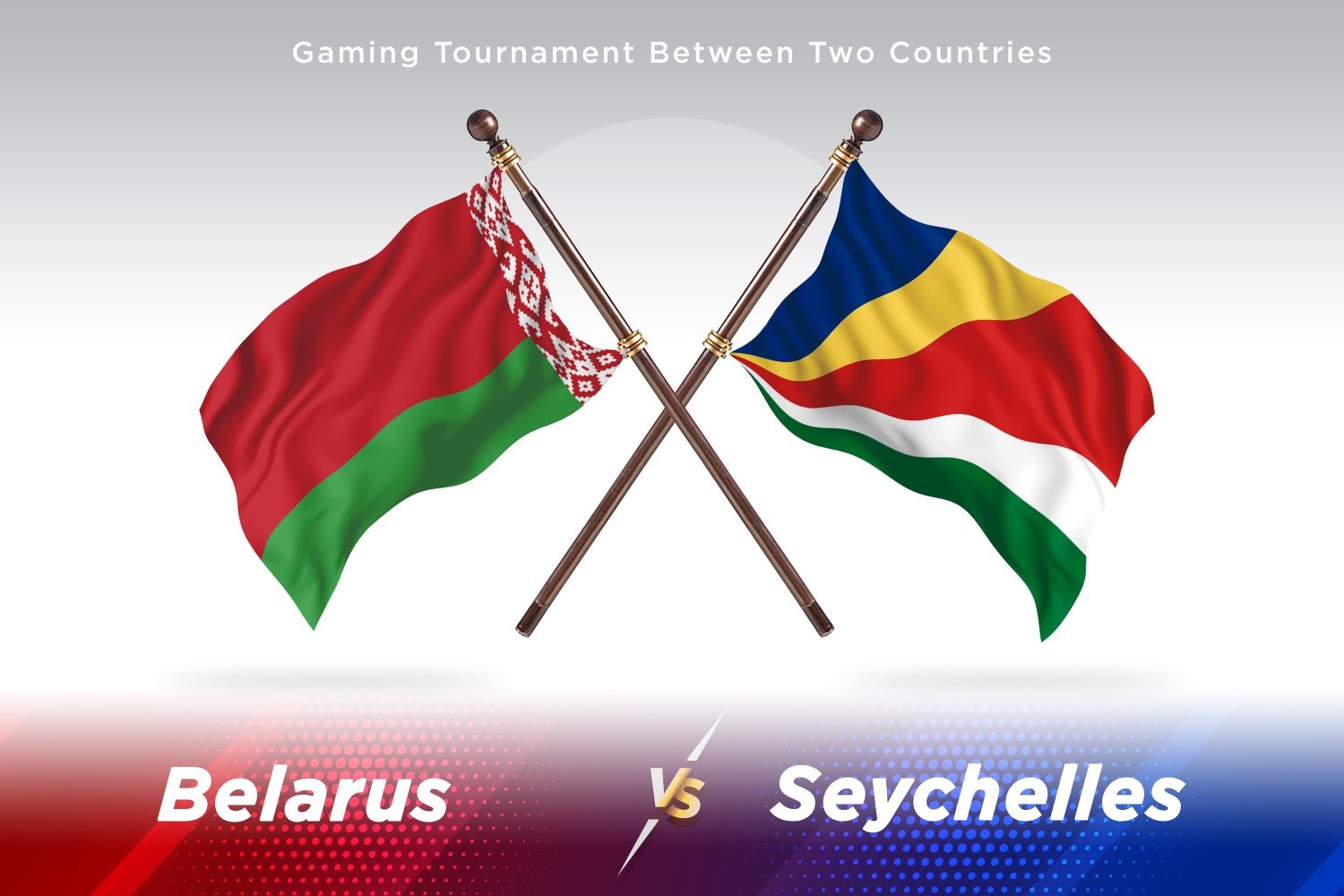 Belarus versus Seychelles Two Flags