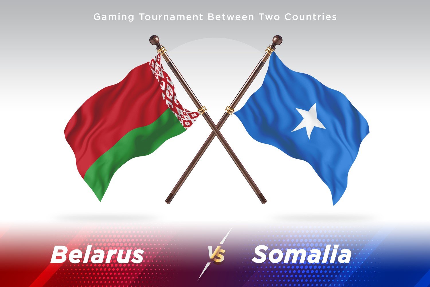 Belarus versus Somalia Two Flags