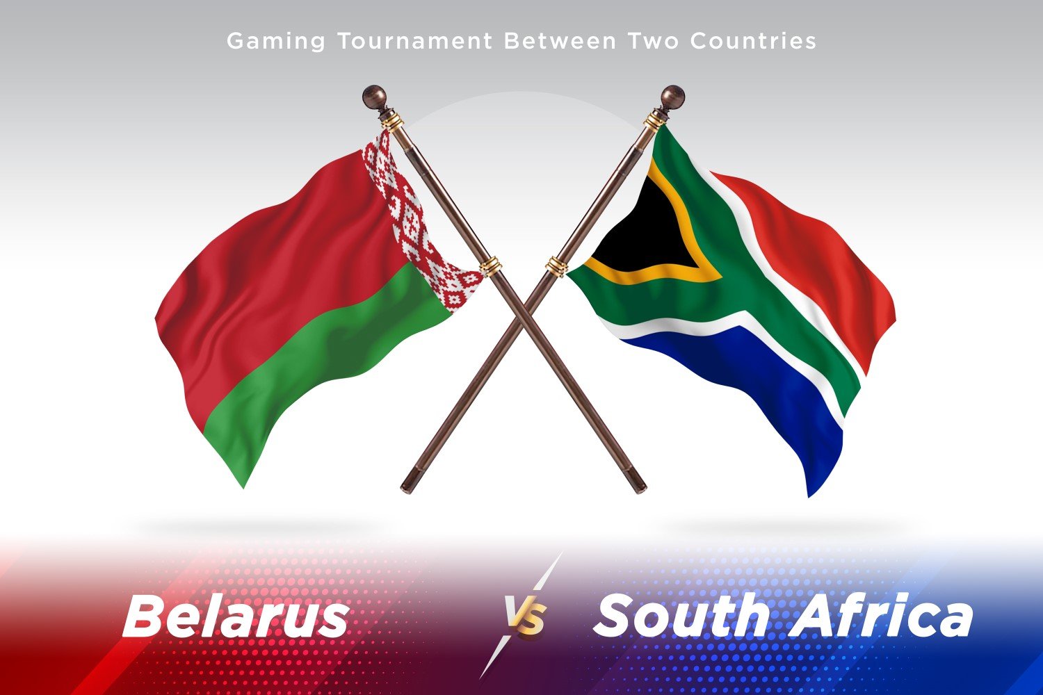 Belarus versus south Africa Two Flags