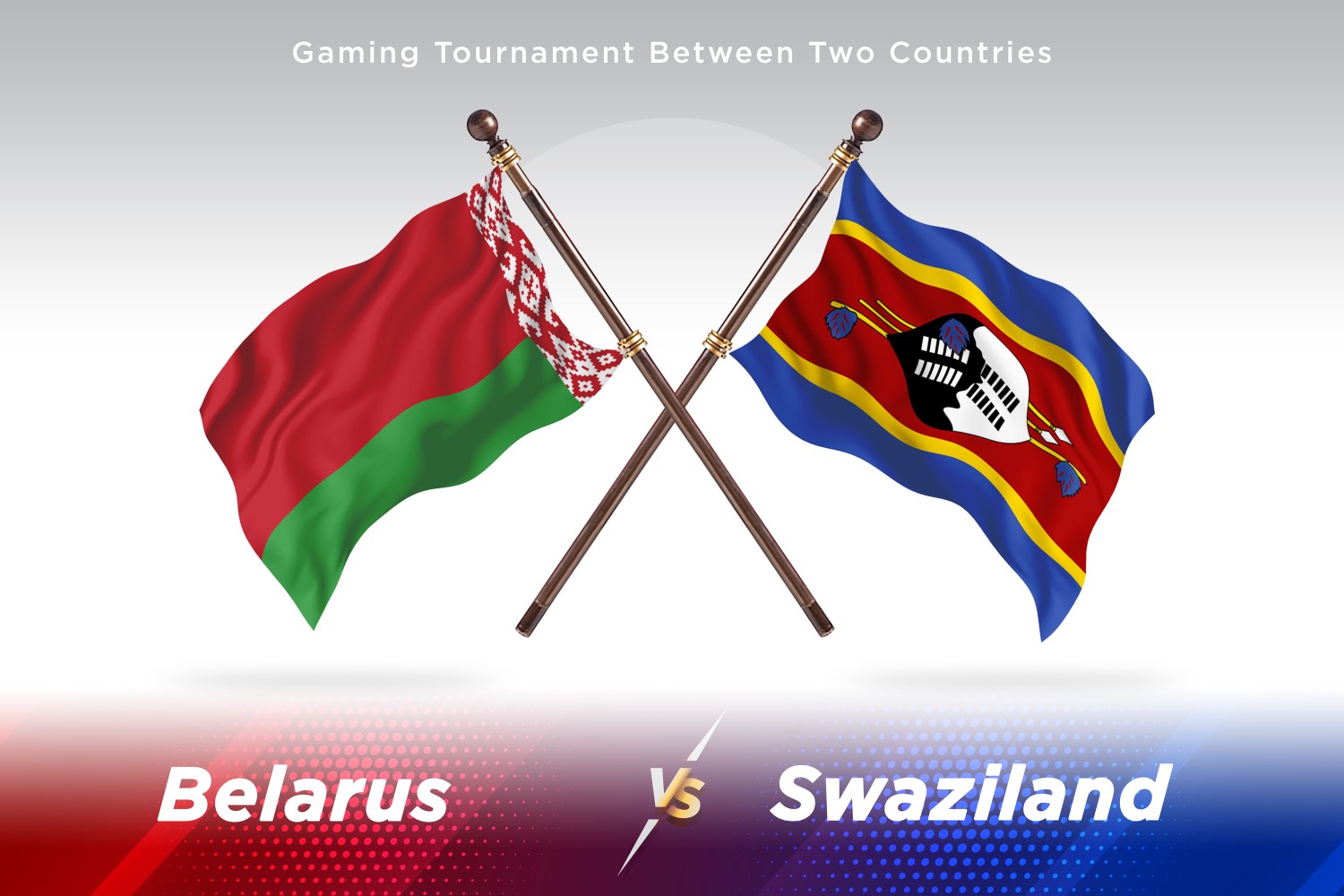 Belarus versus Swaziland Two Flags