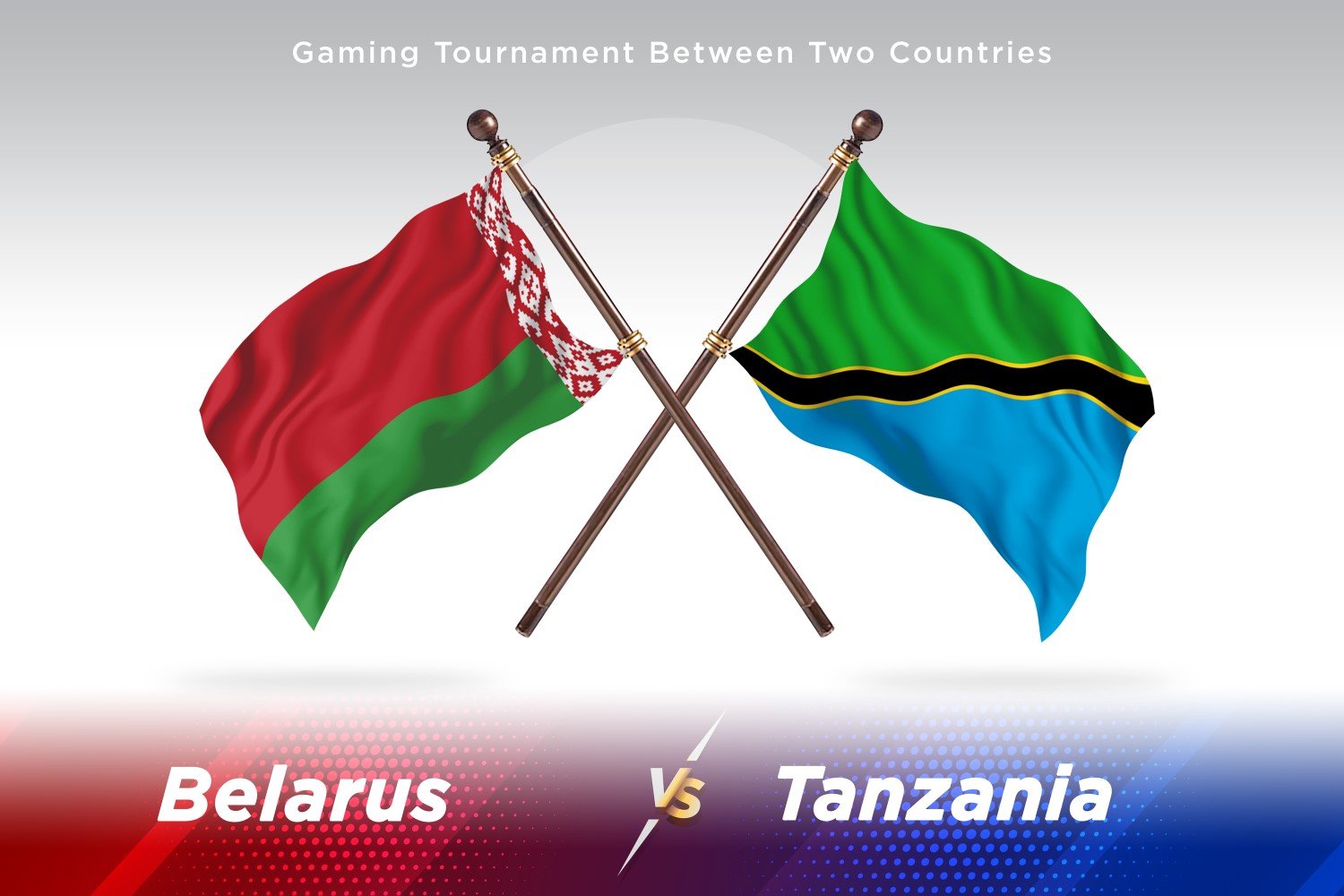 Belarus versus Tanzania Two Flags