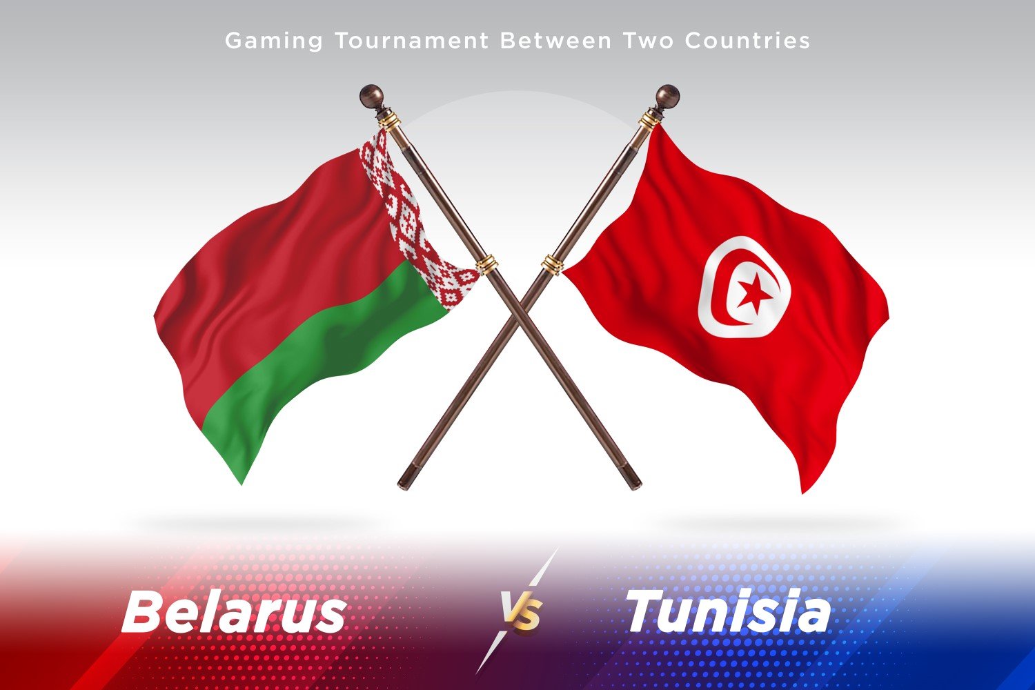 Belarus versus Tunisia Two Flags