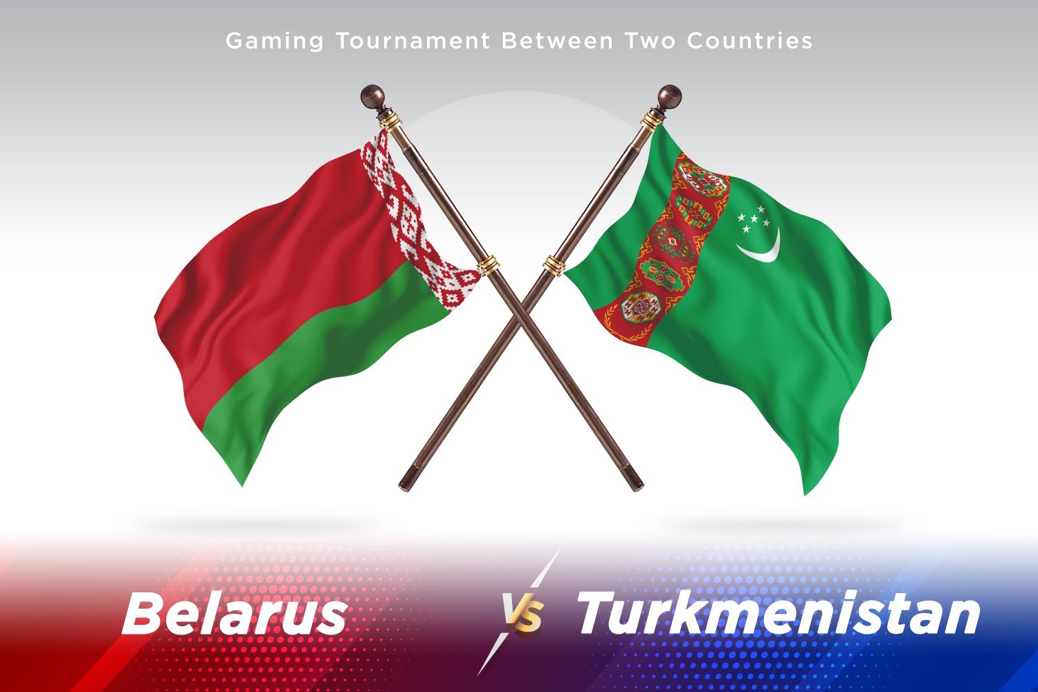 Belarus versus Turkmenistan Two Flags