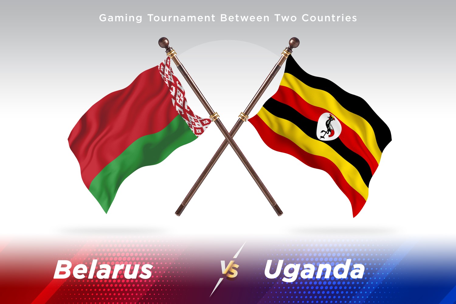 Belarus versus Uganda Two Flags