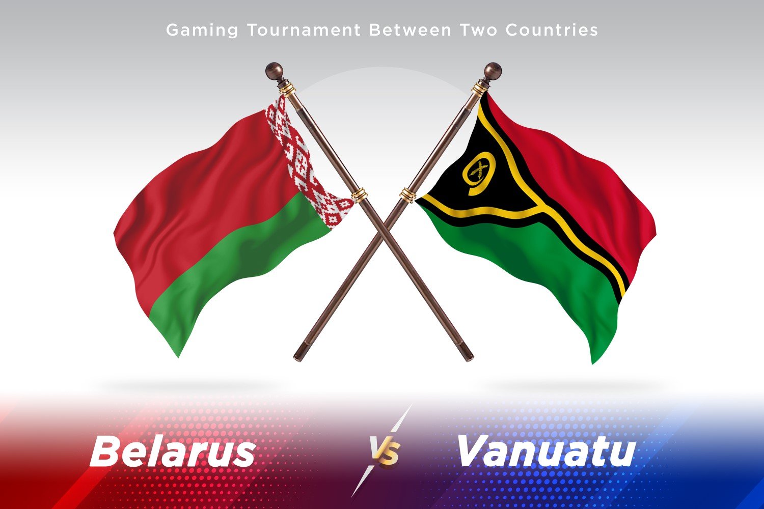 Belarus versus Vanuatu Two Flags