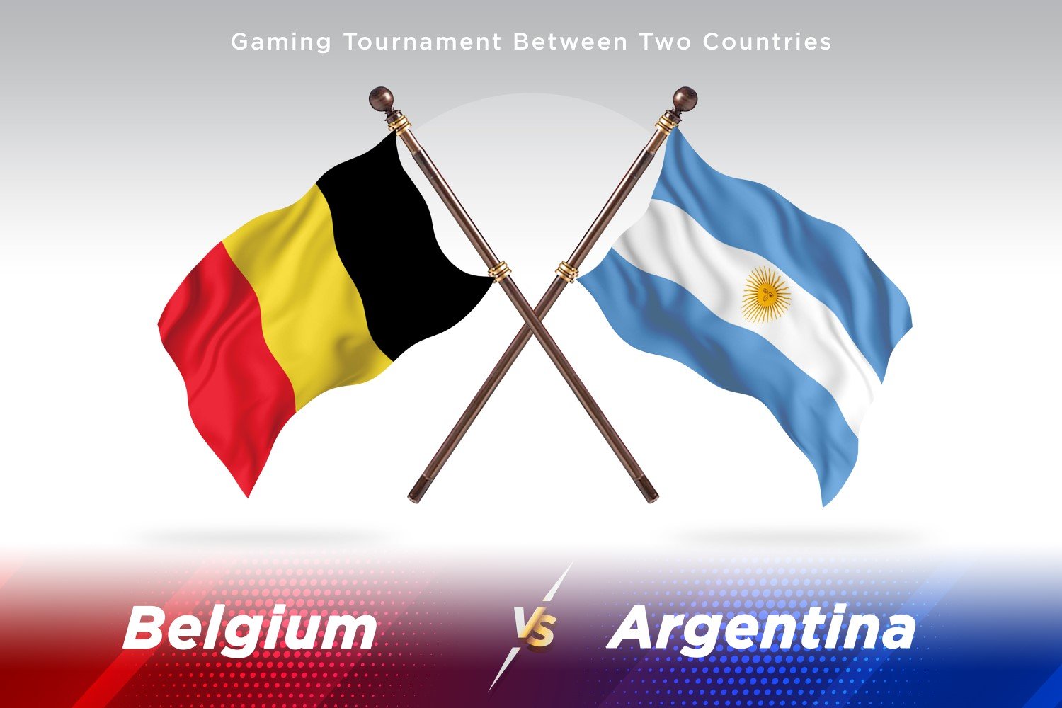 Belgium versus Argentina Two Flags