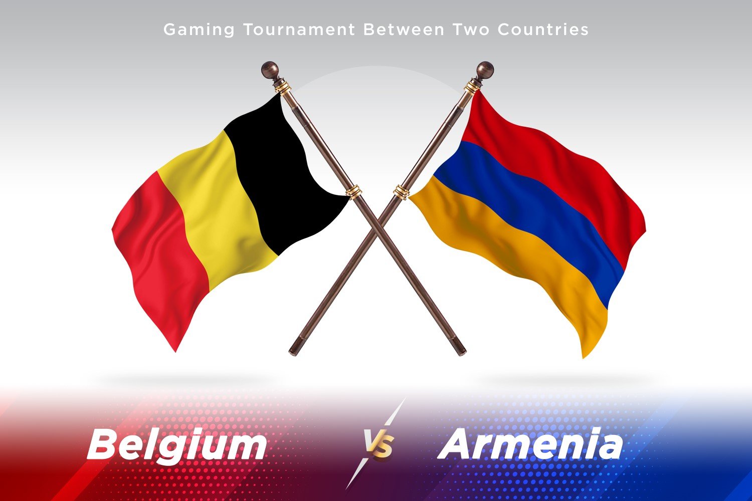 Belgium versus Armenia Two Flags