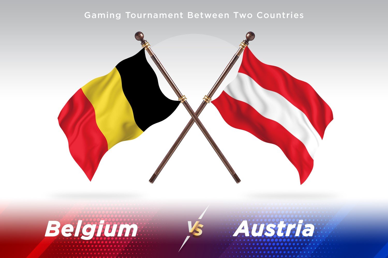 Belgium versus Austria Two Flags