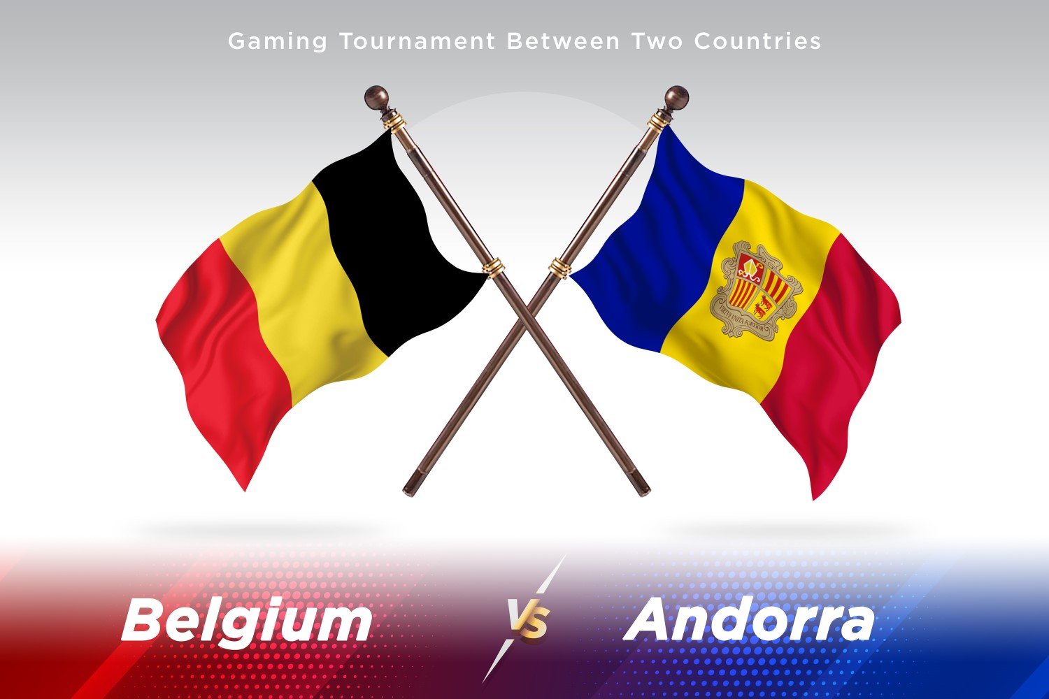 Belgium versus Andorra Two Flags