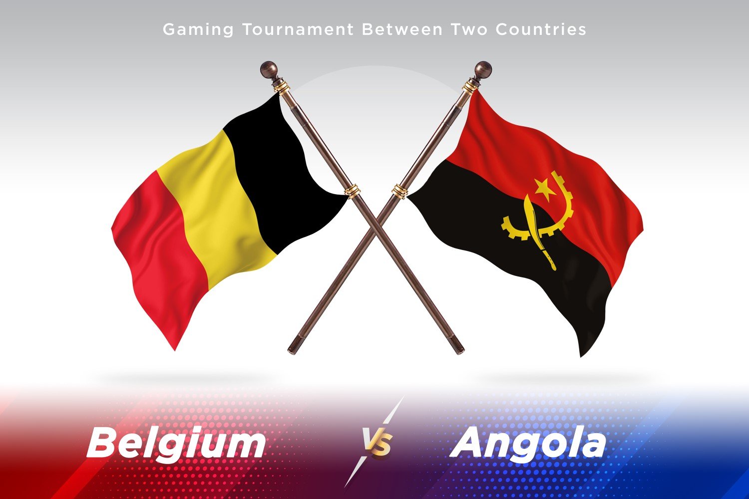 Belgium versus Angola Two Flags