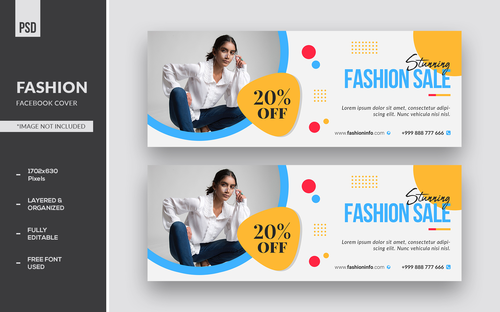 Fashion Facebook Cover Social Media Banner Templates