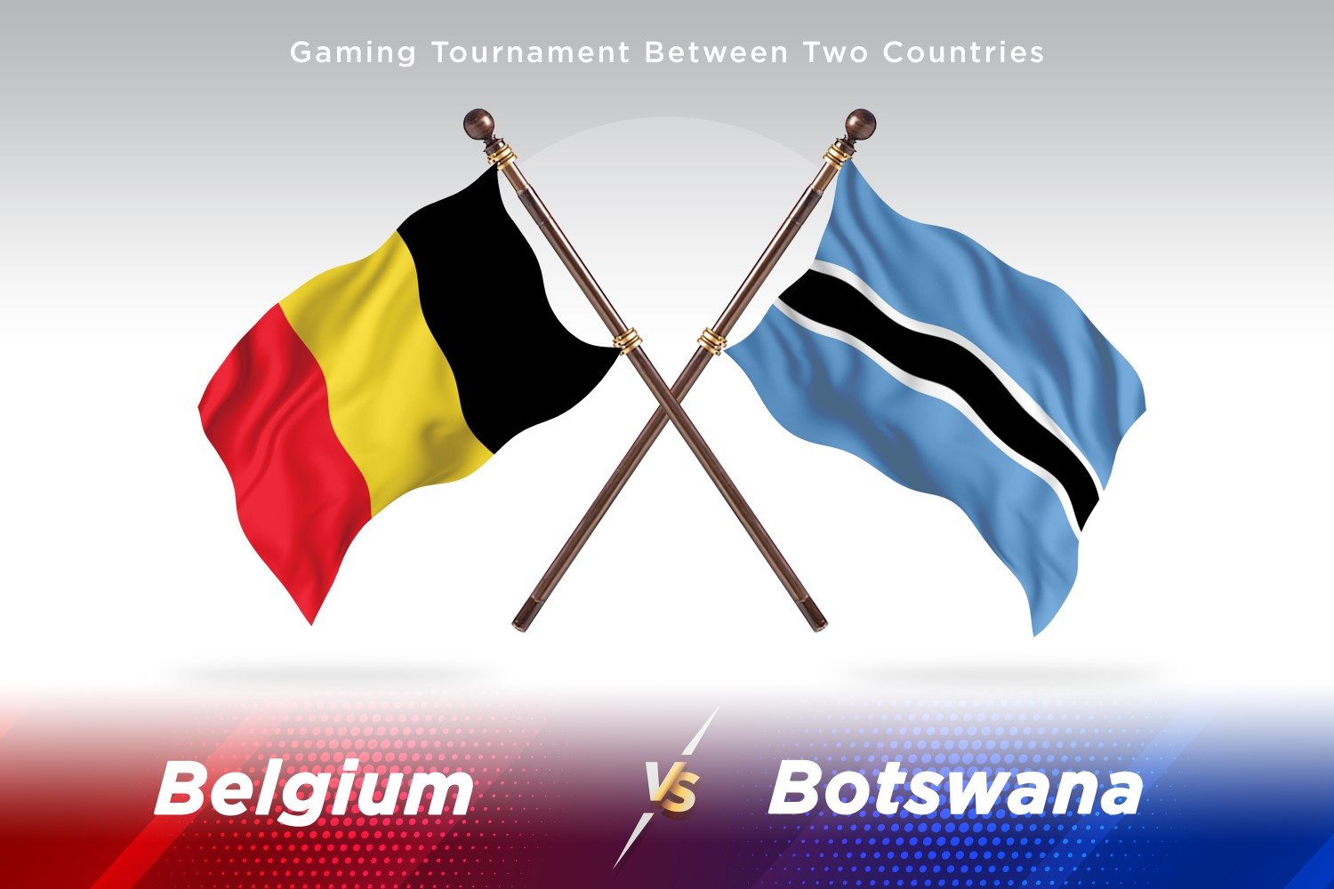 Belgium versus Botswana Two Flags