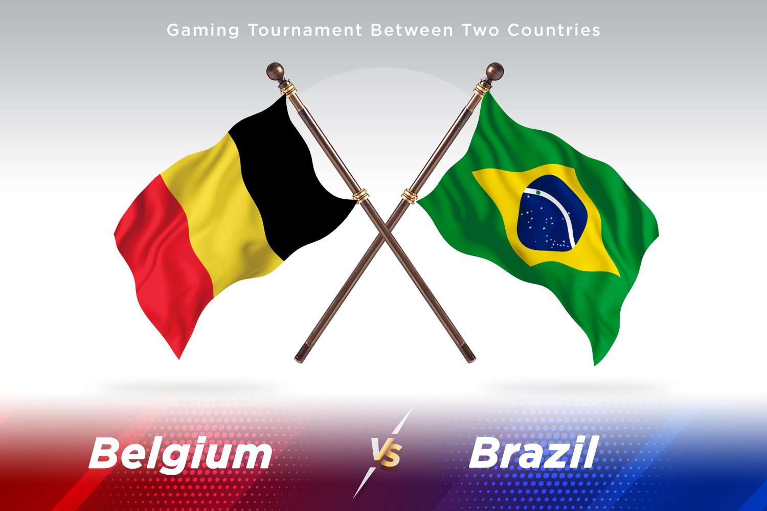 Belgium versus brazil Two Flags