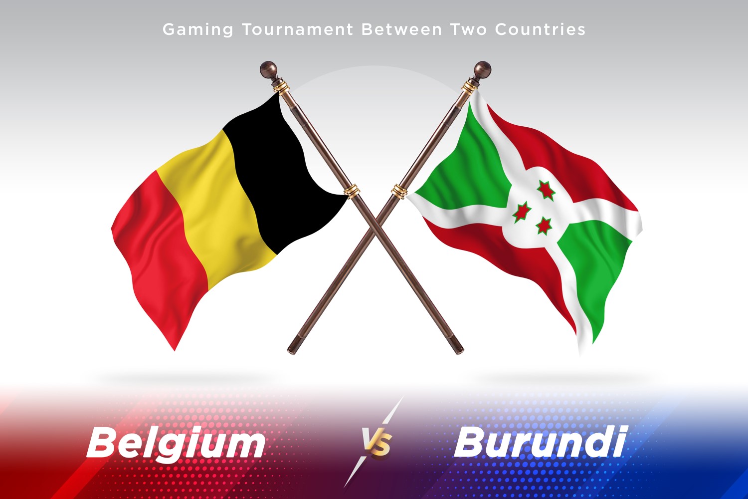 Belgium versus Burundi Two Flags