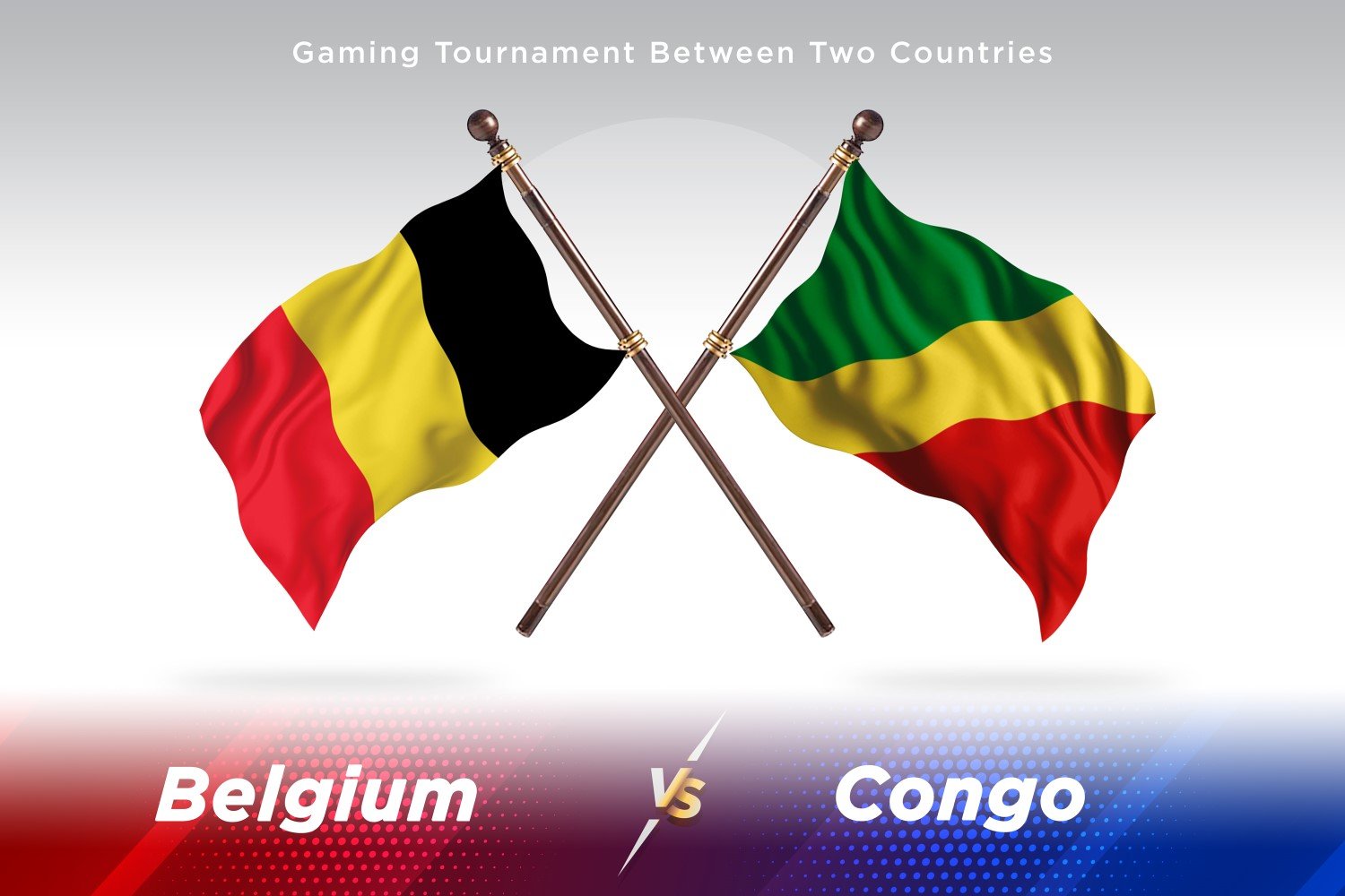 Belgium versus Congo Two Flags