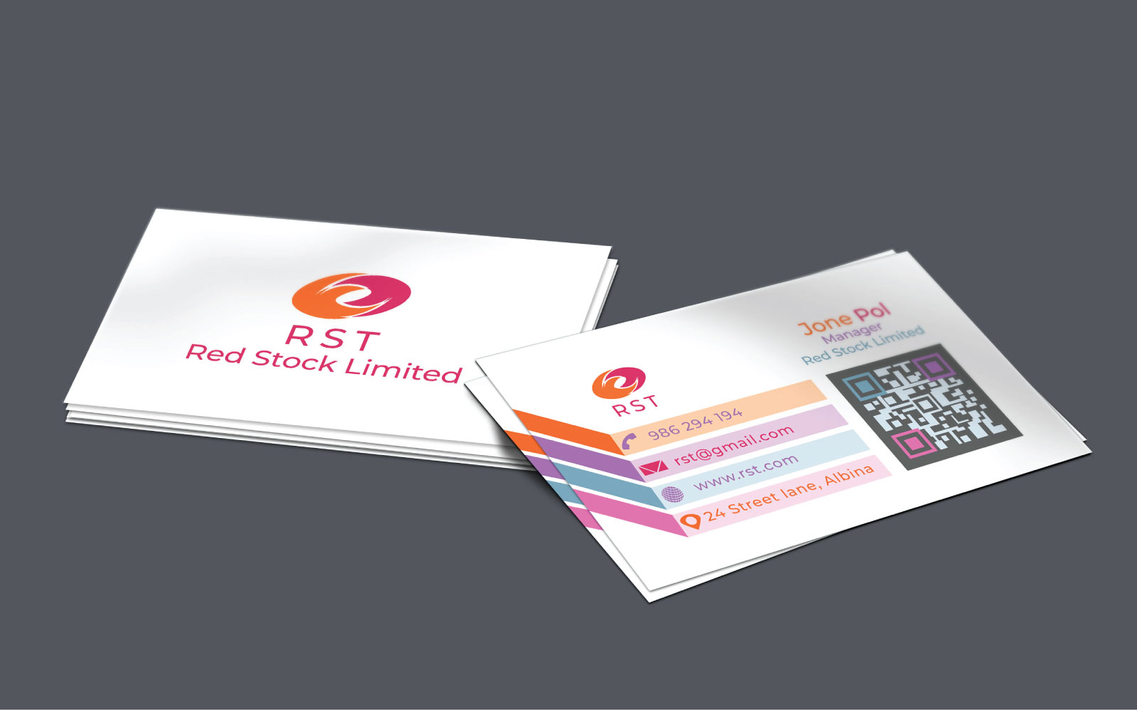 Identification Business Card Template