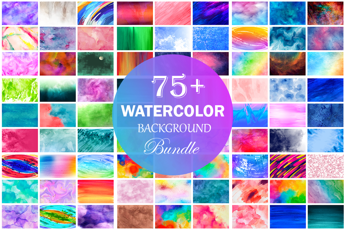 Watercolor Background Bundle, Watercolor Texture Background Bundle.