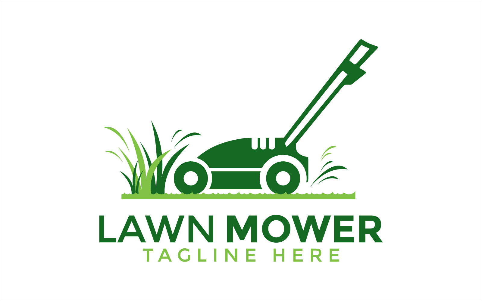 Lawn mower vector design template