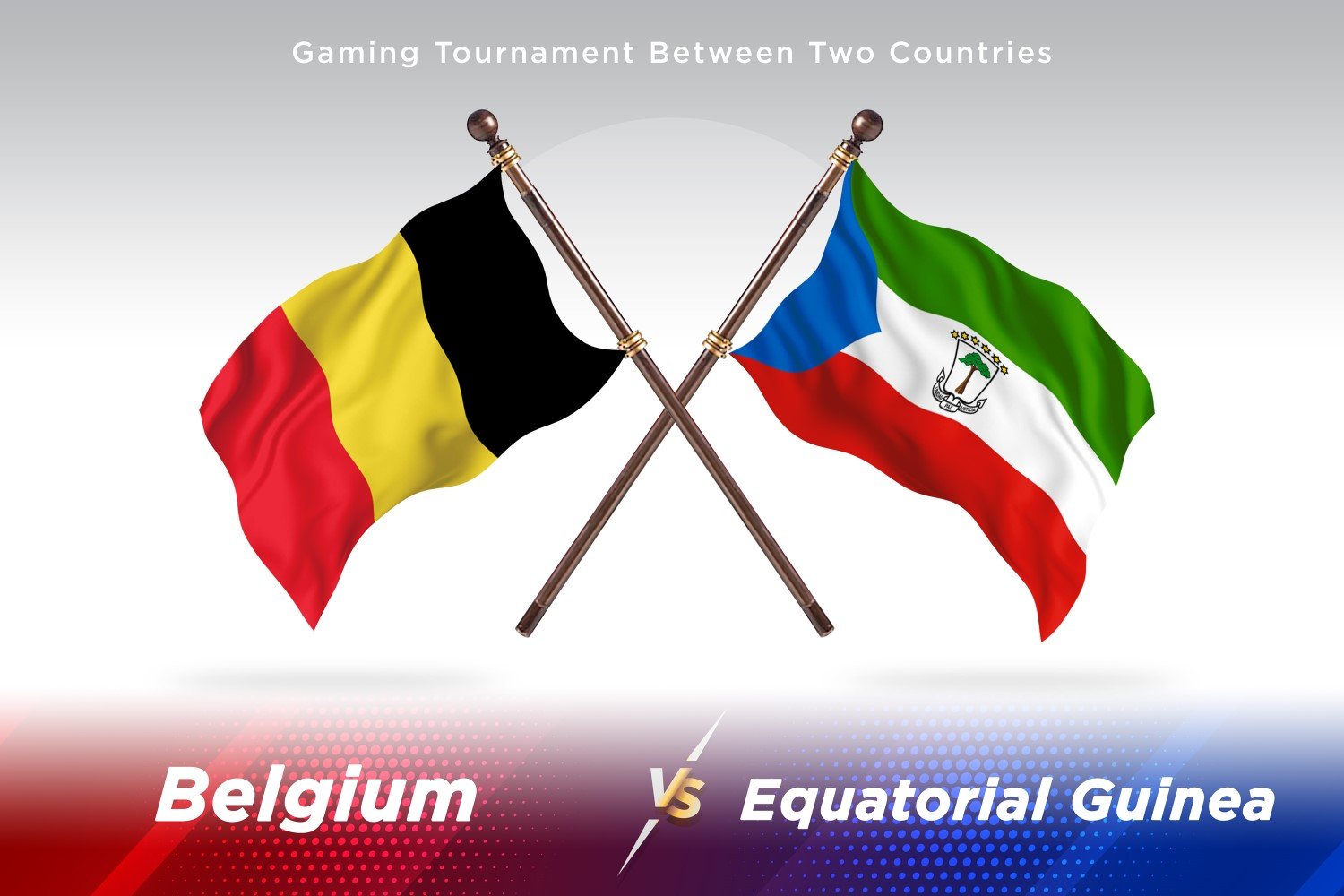 Belgium versus equatorial guinea Two Flags