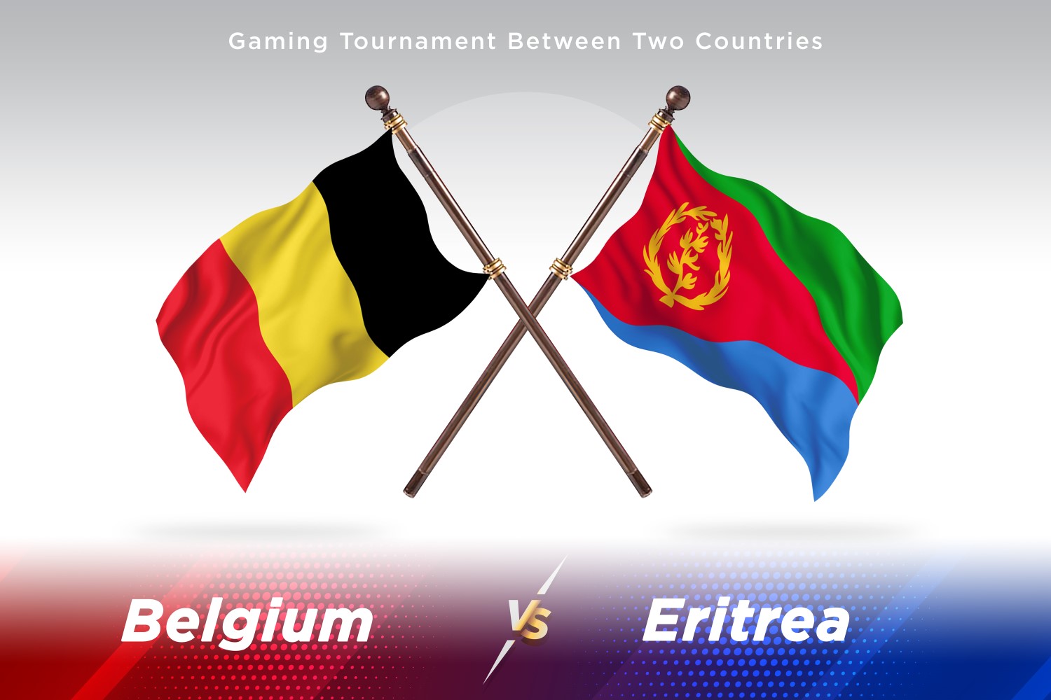 Belgium versus Eritrea Two Flags