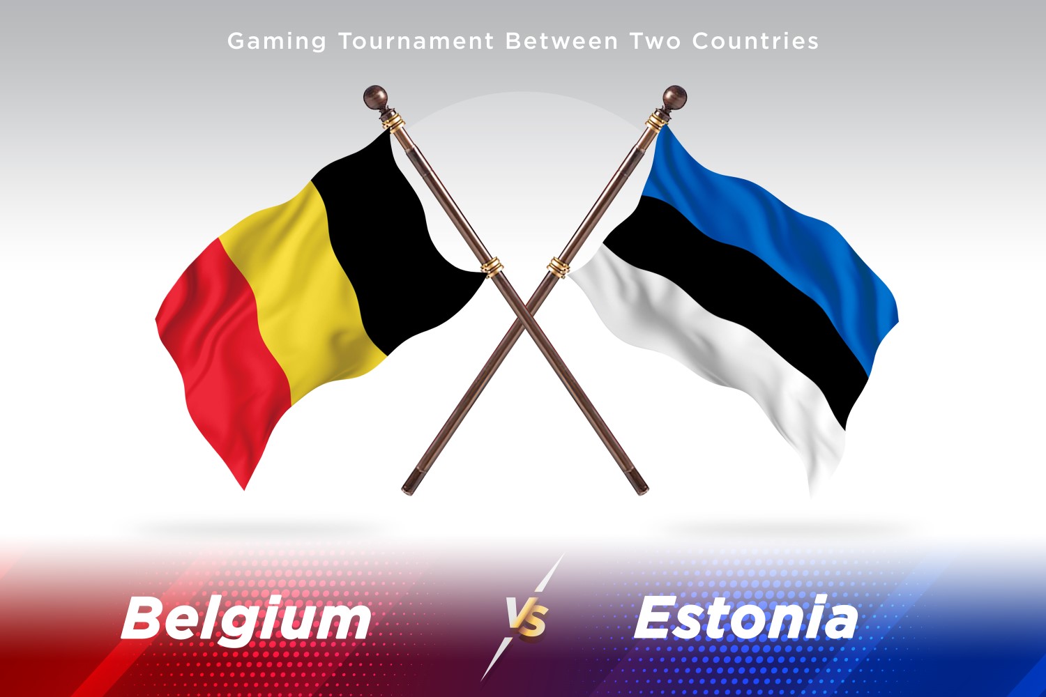 Belgium versus Estonia Two Flags