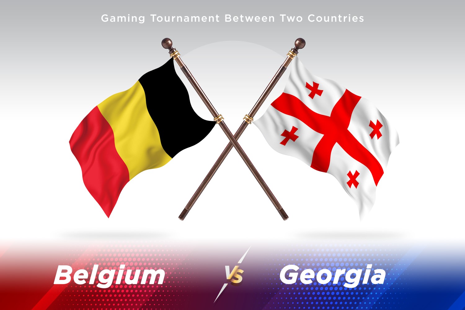 Belgium versus Georgia Two Flags