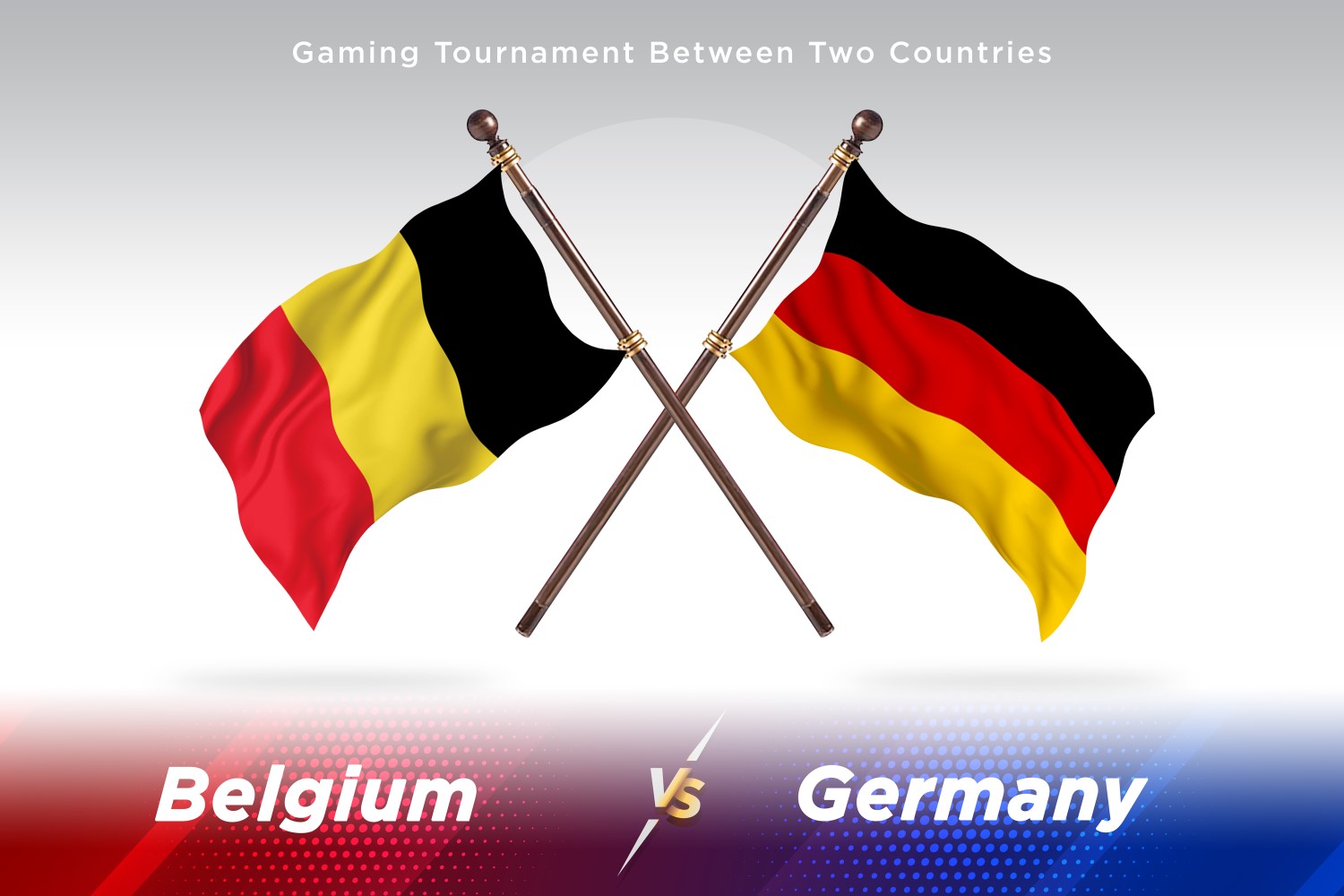 Belgium versus Germany Two Flags