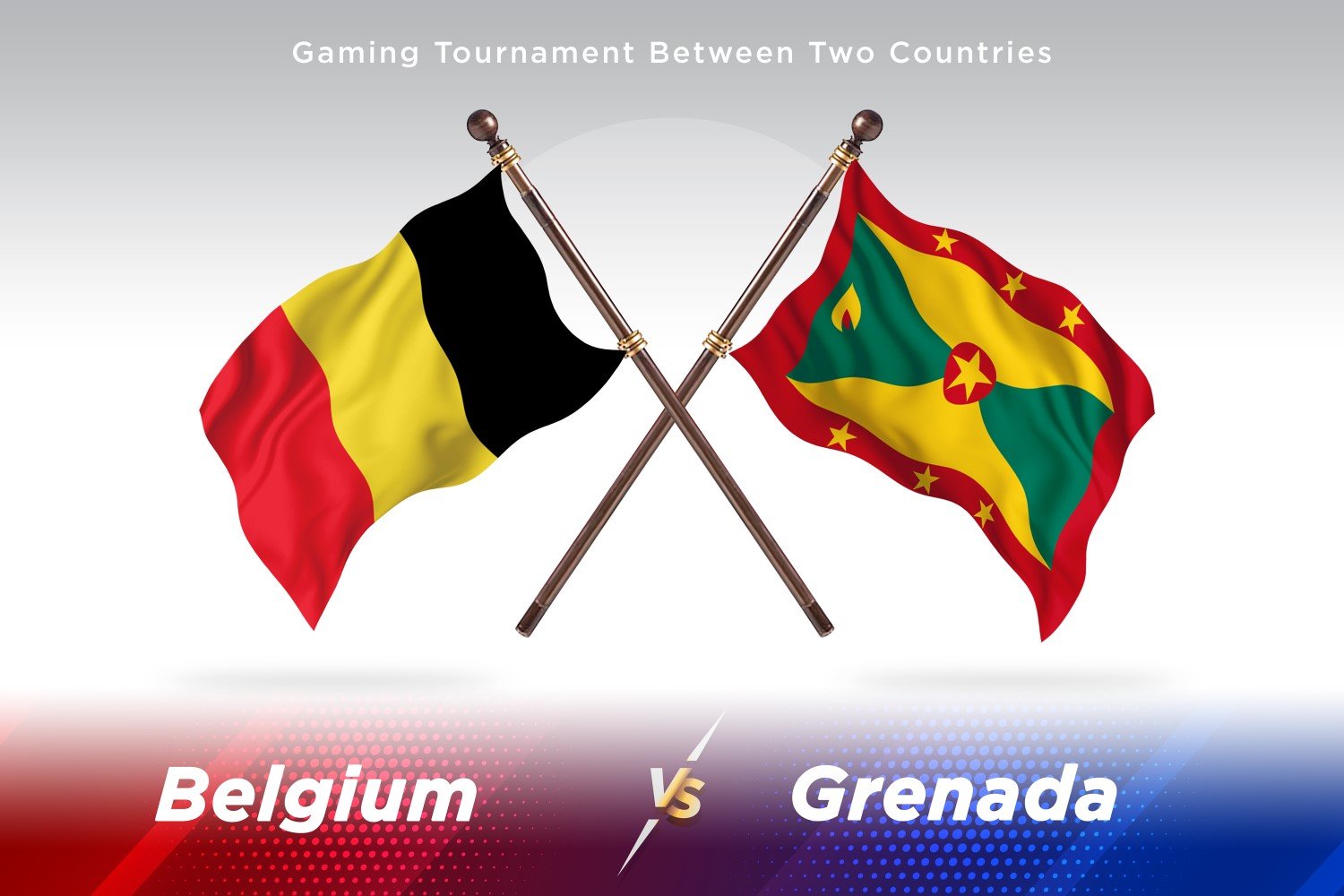 Belgium versus Grenada Two Flags