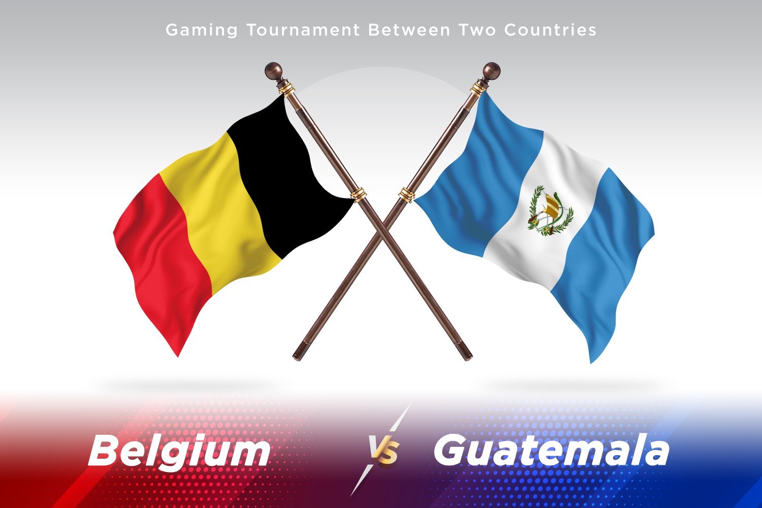 Belgium versus Guatemala Two Flags