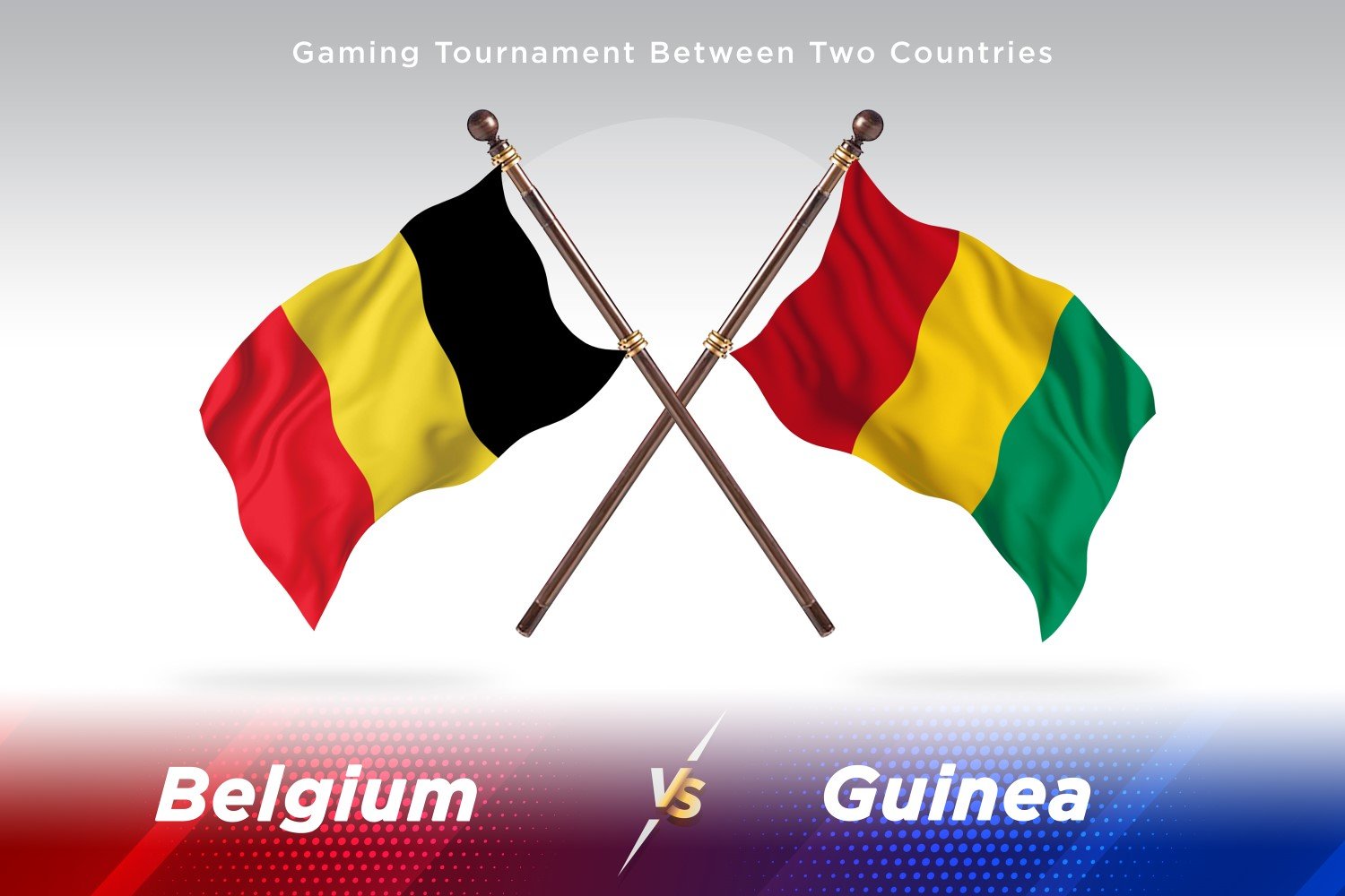 Belgium versus guinea Two Flags