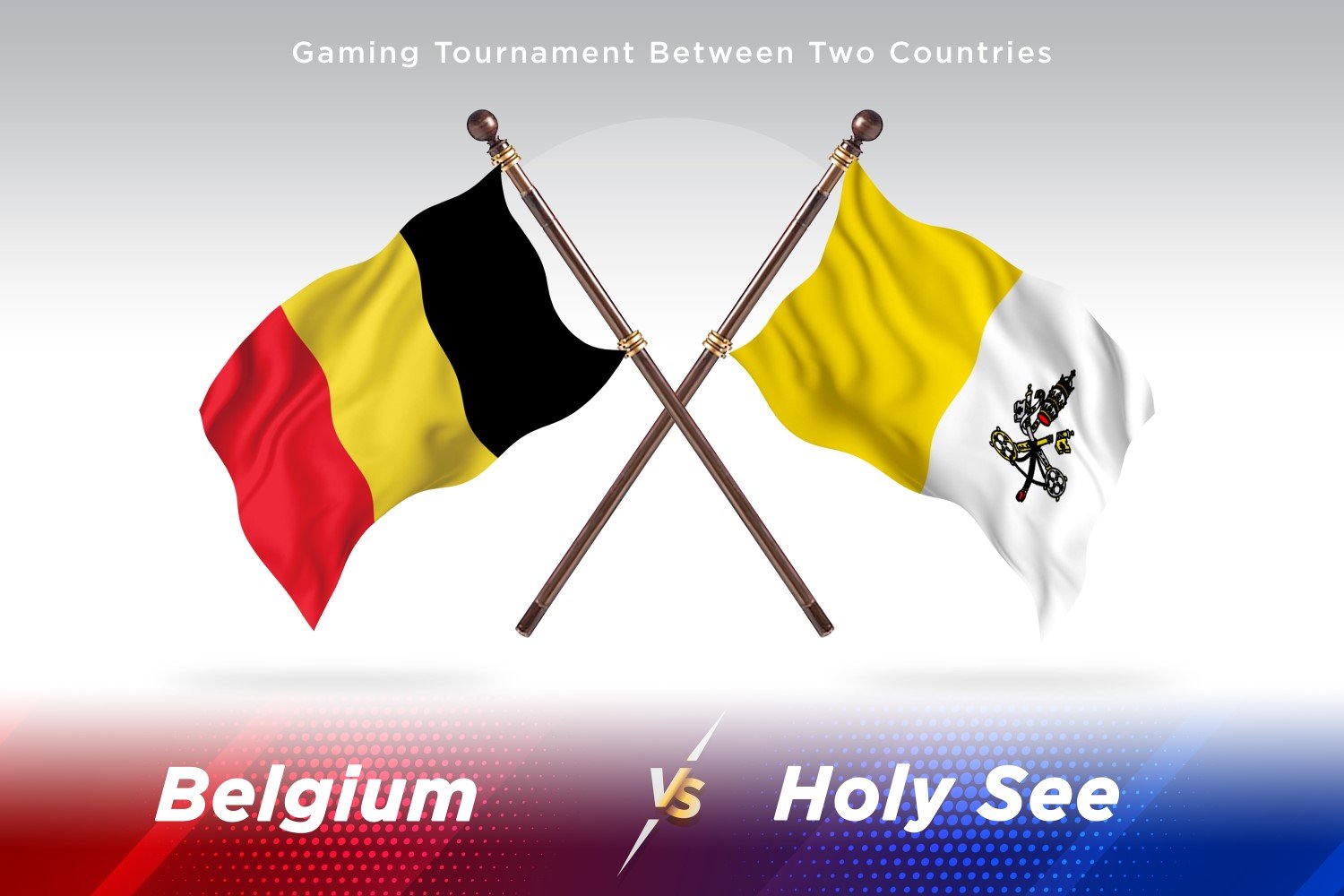 Belgium versus holy see Two Flags