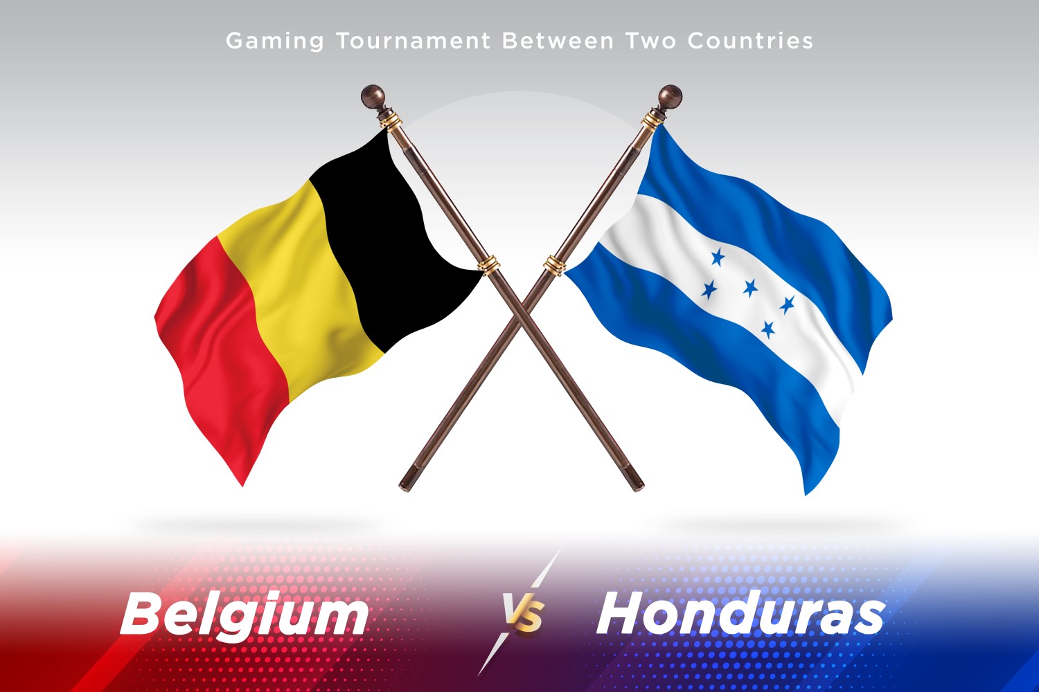 Belgium versus Honduras Two Flags