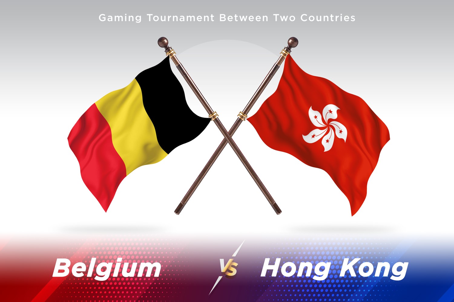 Belgium versus Hong Kong Two Flags