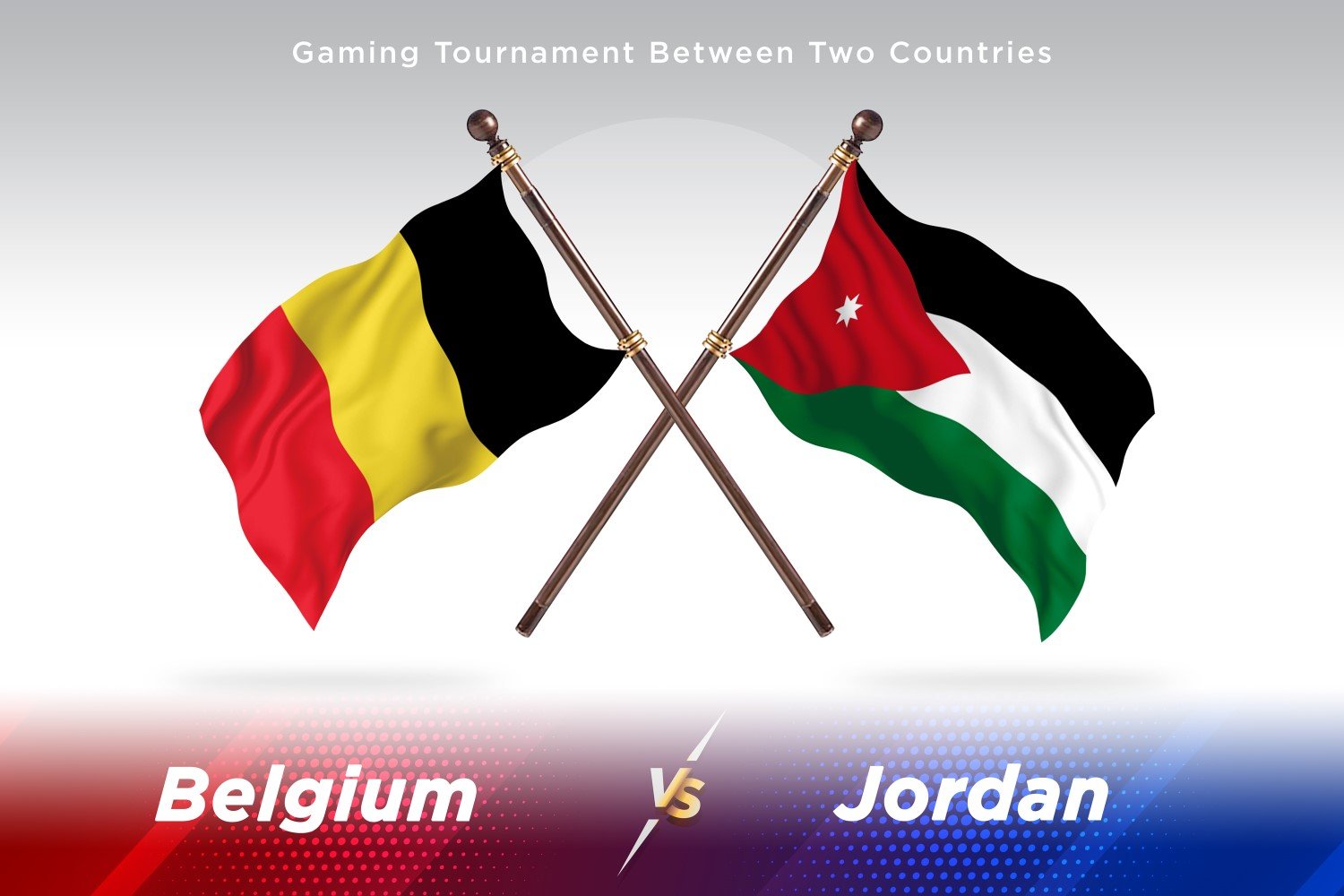 Belgium versus Jordan Two Flags