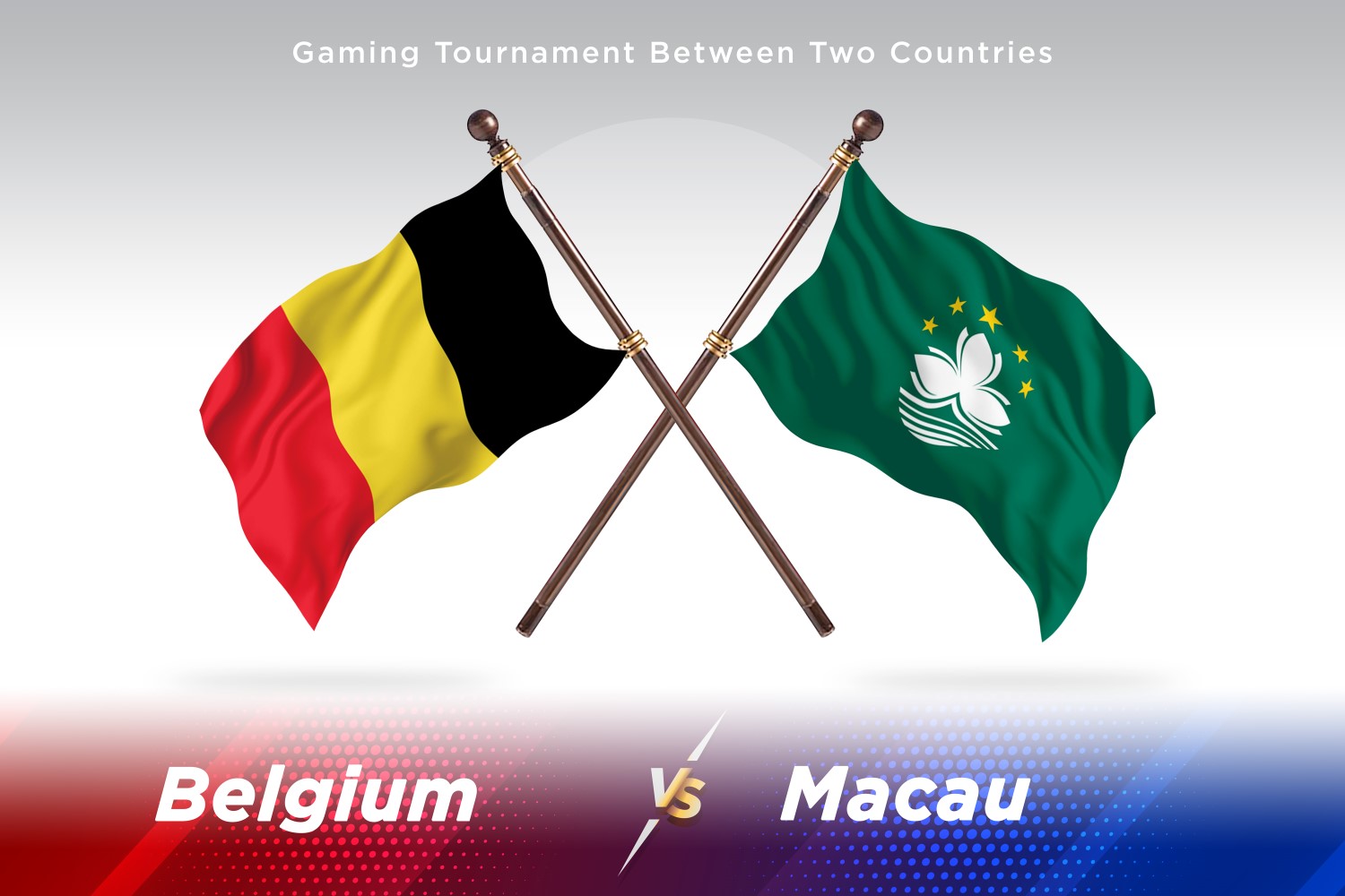 Belgium versus Macau Two Flags