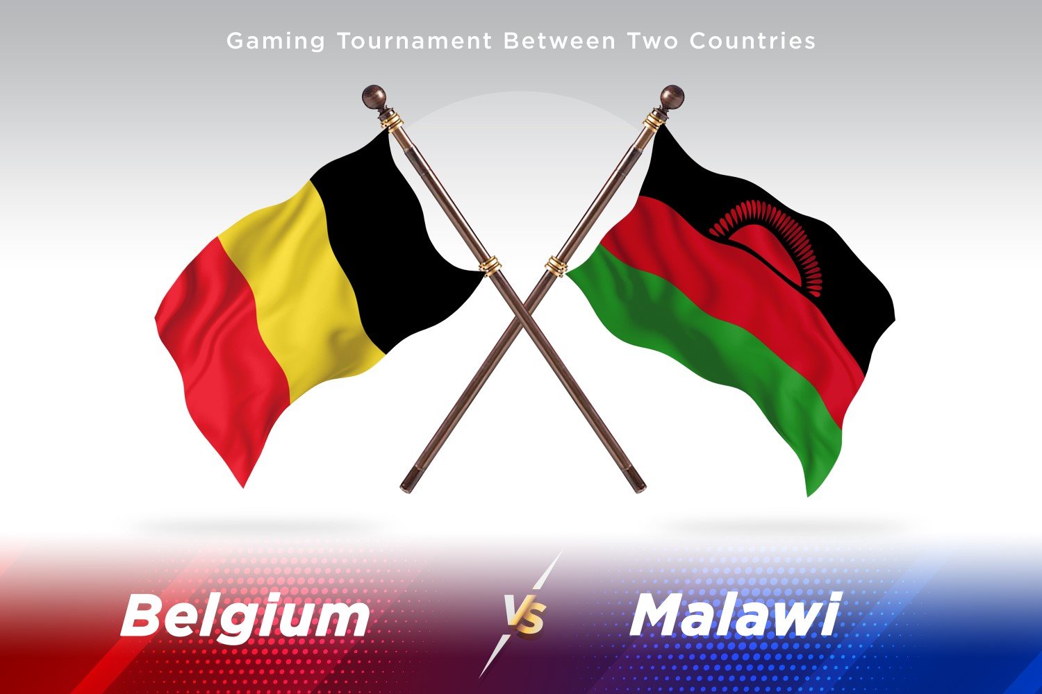 Belgium versus Malawi Two Flags