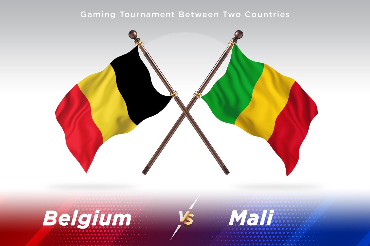 Belgium versus Mali Two Flags