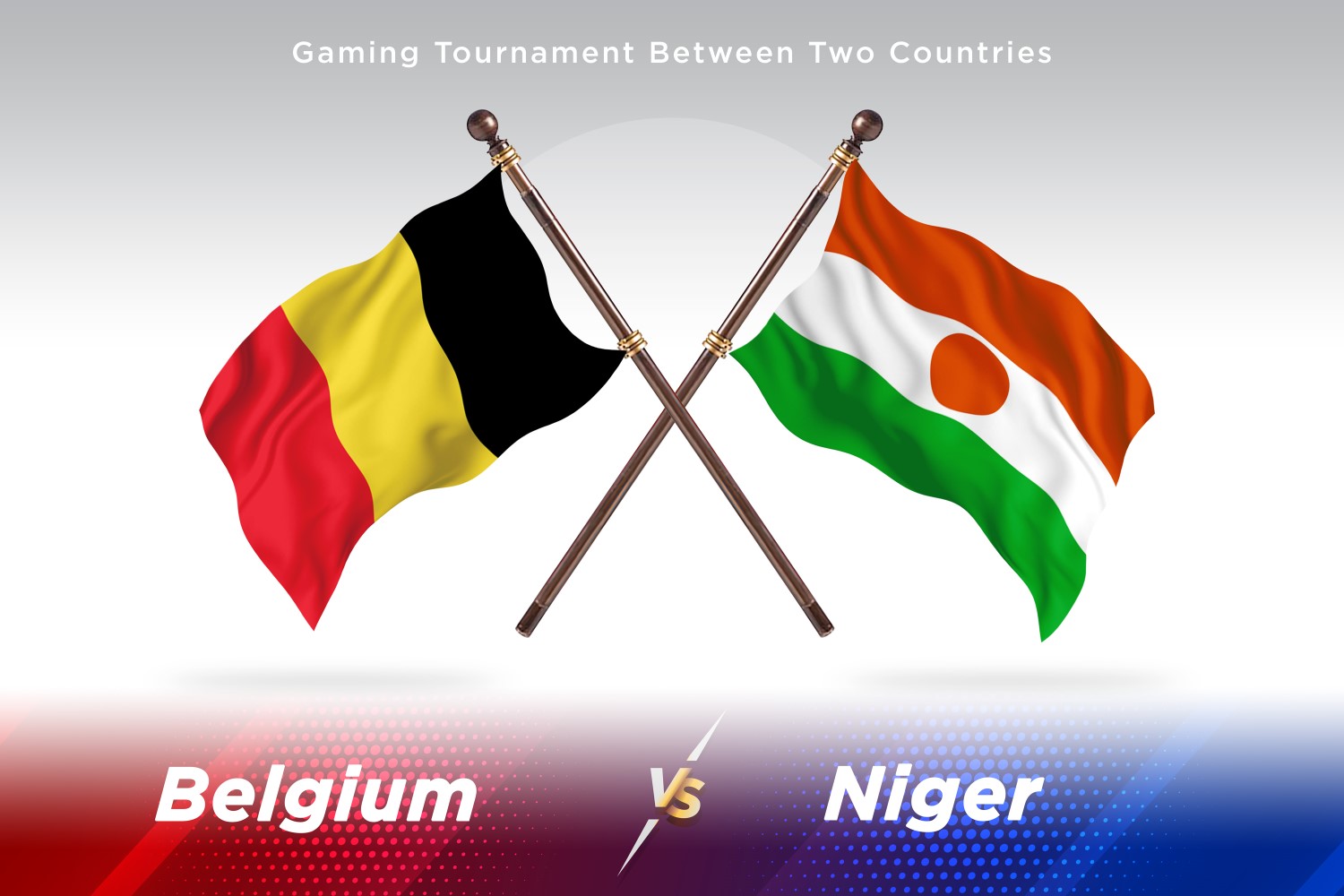 Belgium versus Niger Two Flags