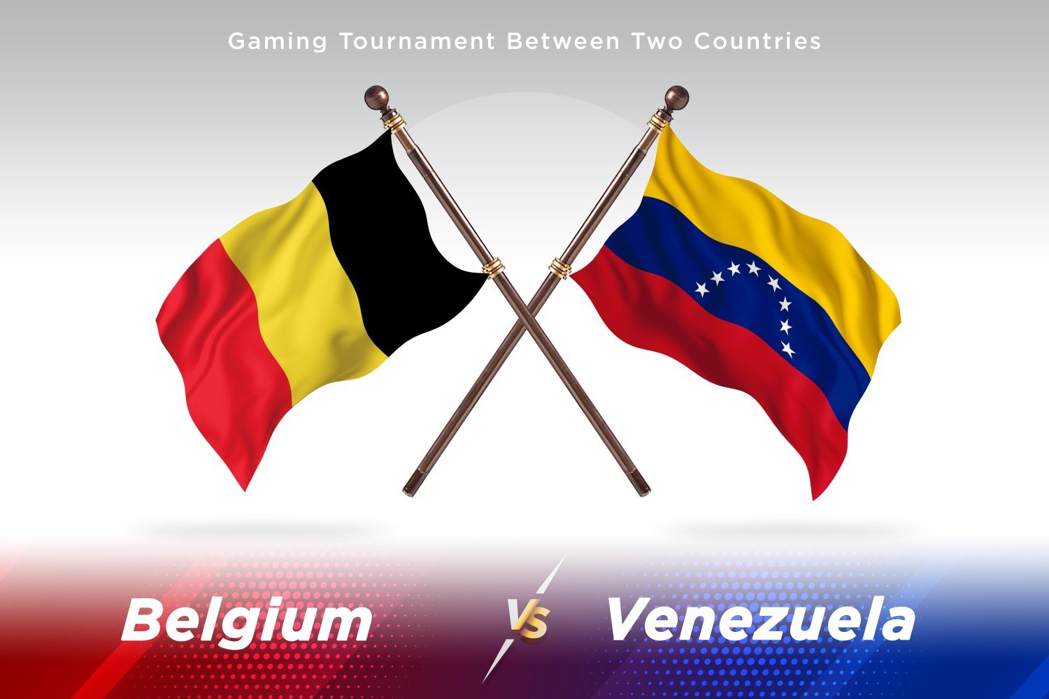 Belgium versus Venezuela Two Flags