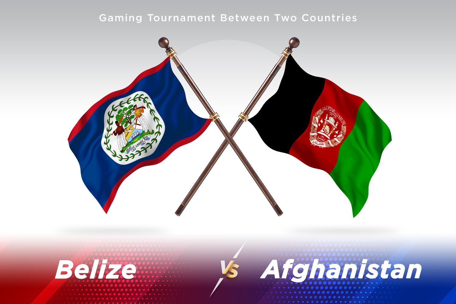 Belize versus Afghanistan Two Flags