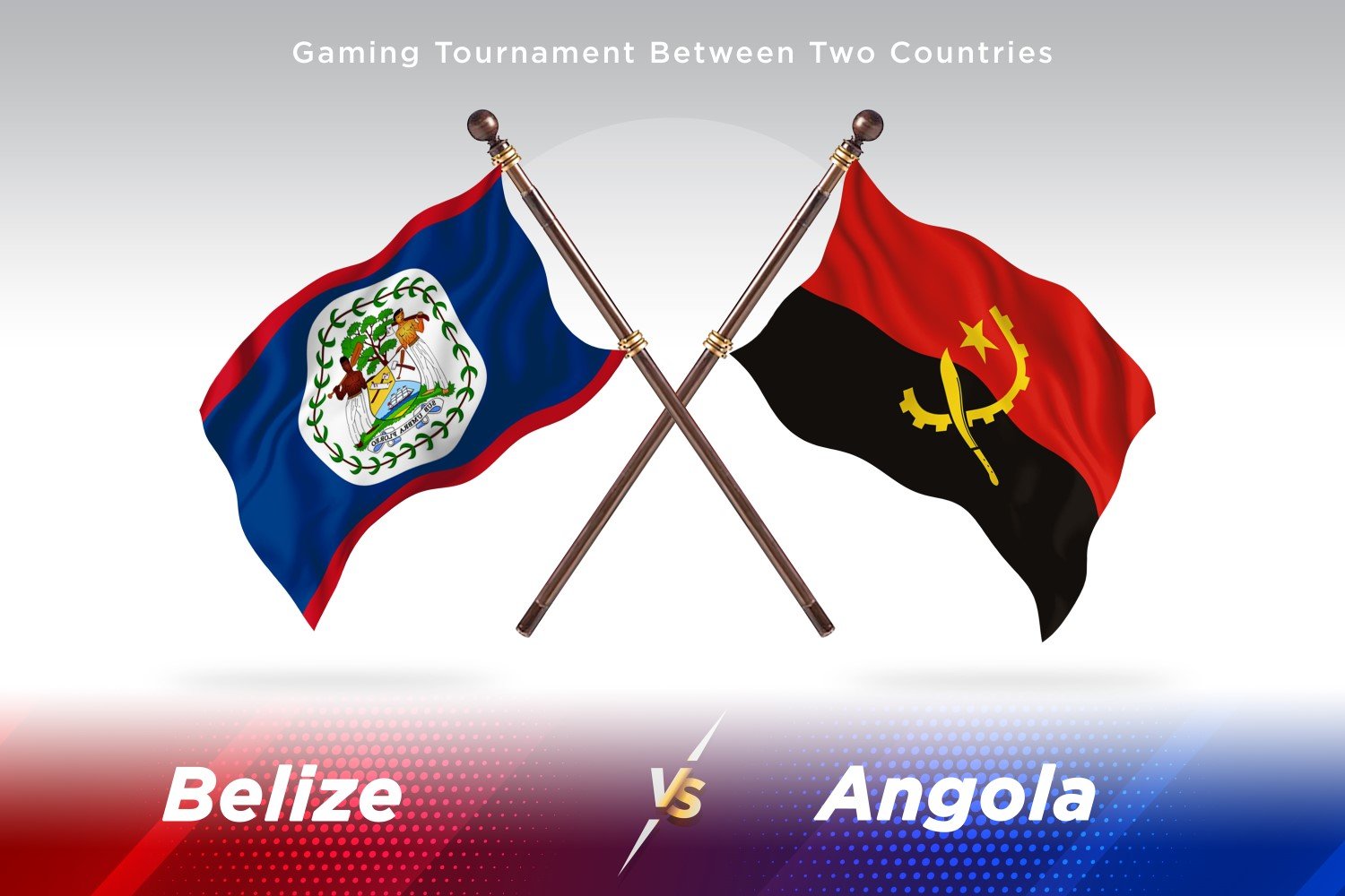 Belize versus Angola Two Flags