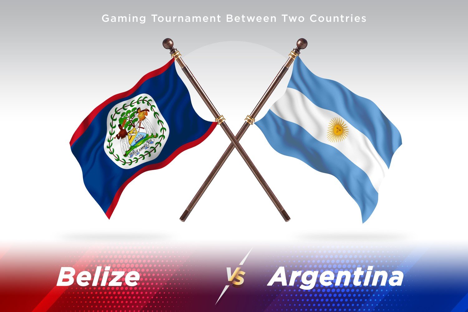 Belize versus Argentina Two Flags