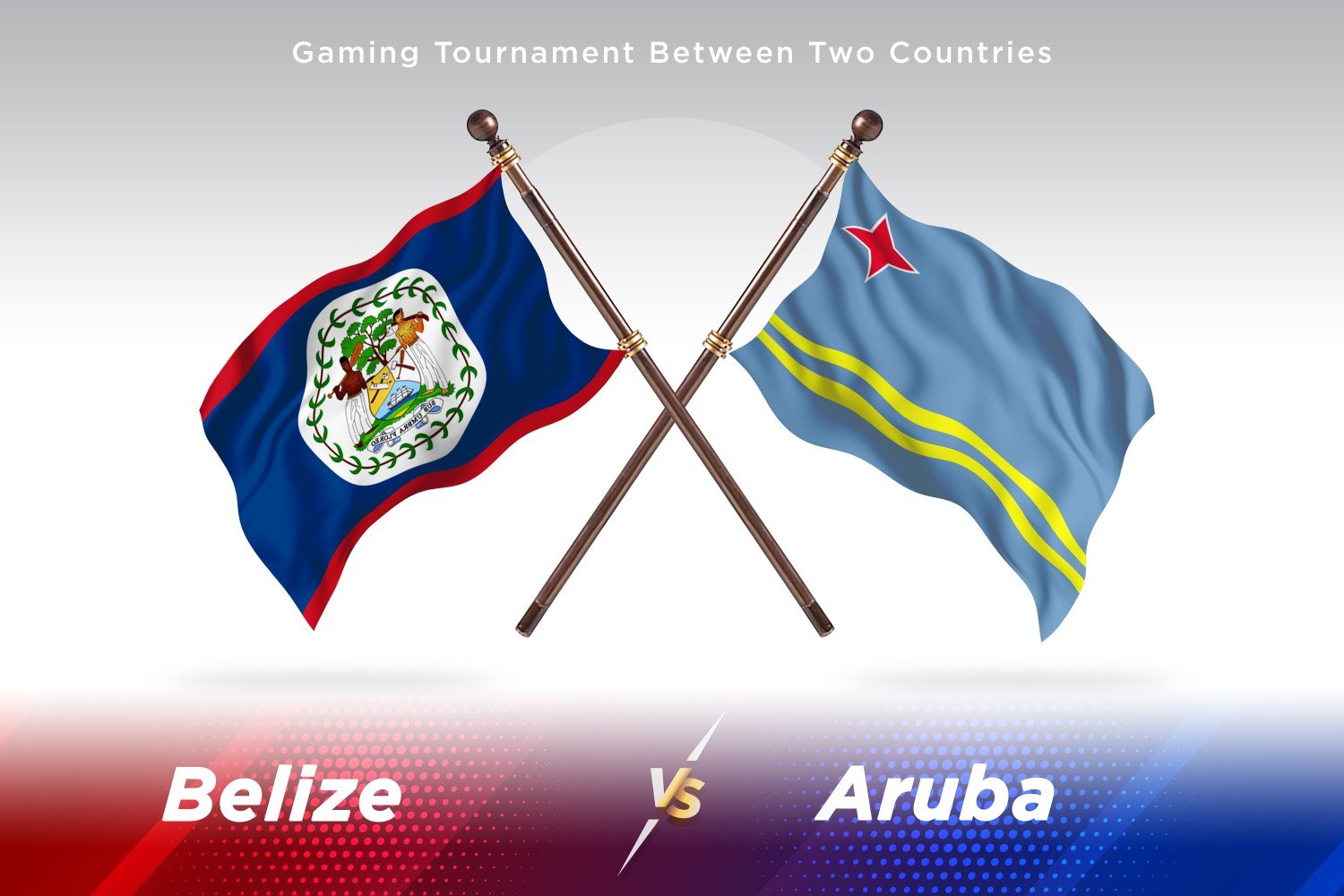 Belize versus Aruba Two Flags