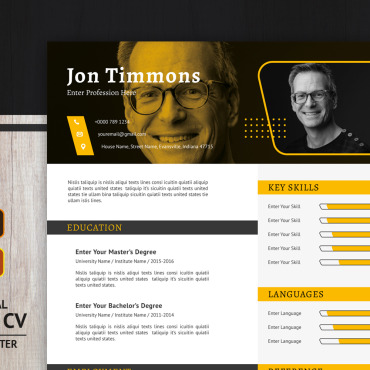 And Yellow Resume Templates 201025