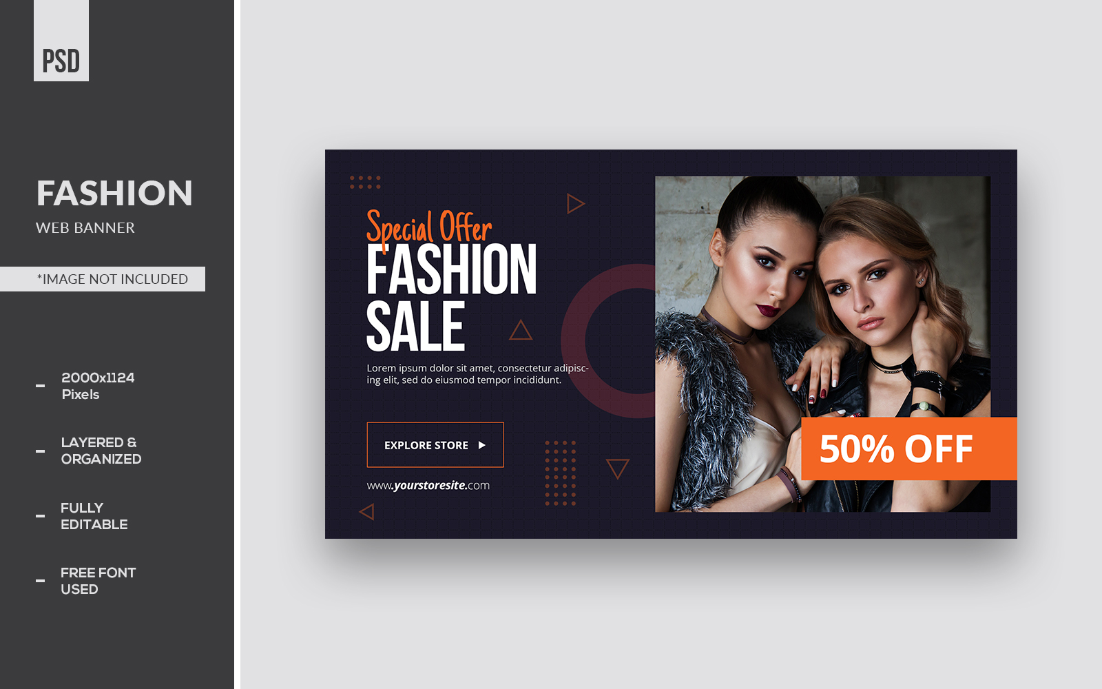 Fashion Web Landing Banner Corporate Identity Template