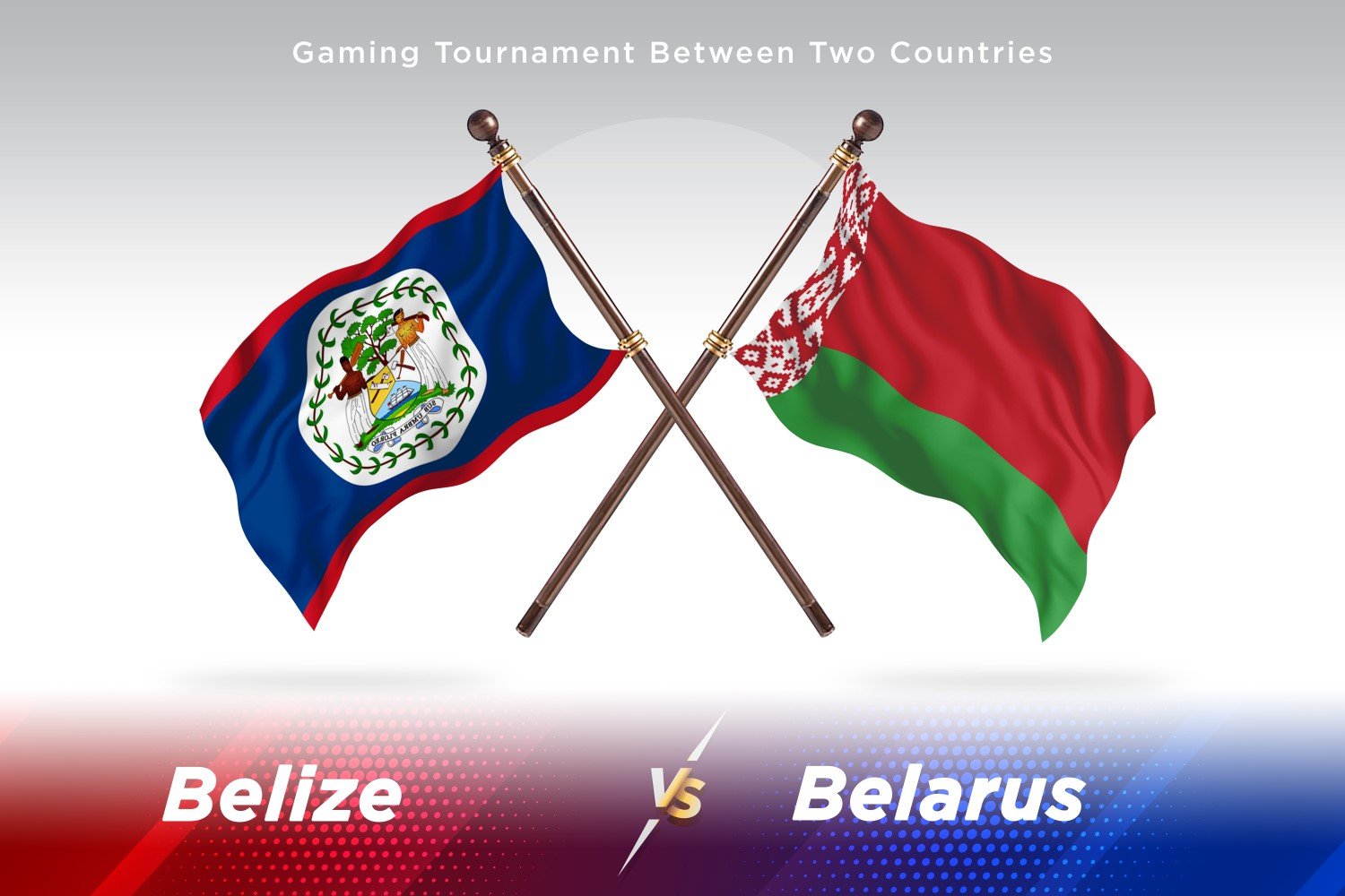 Belize versus Belarus Two Flags