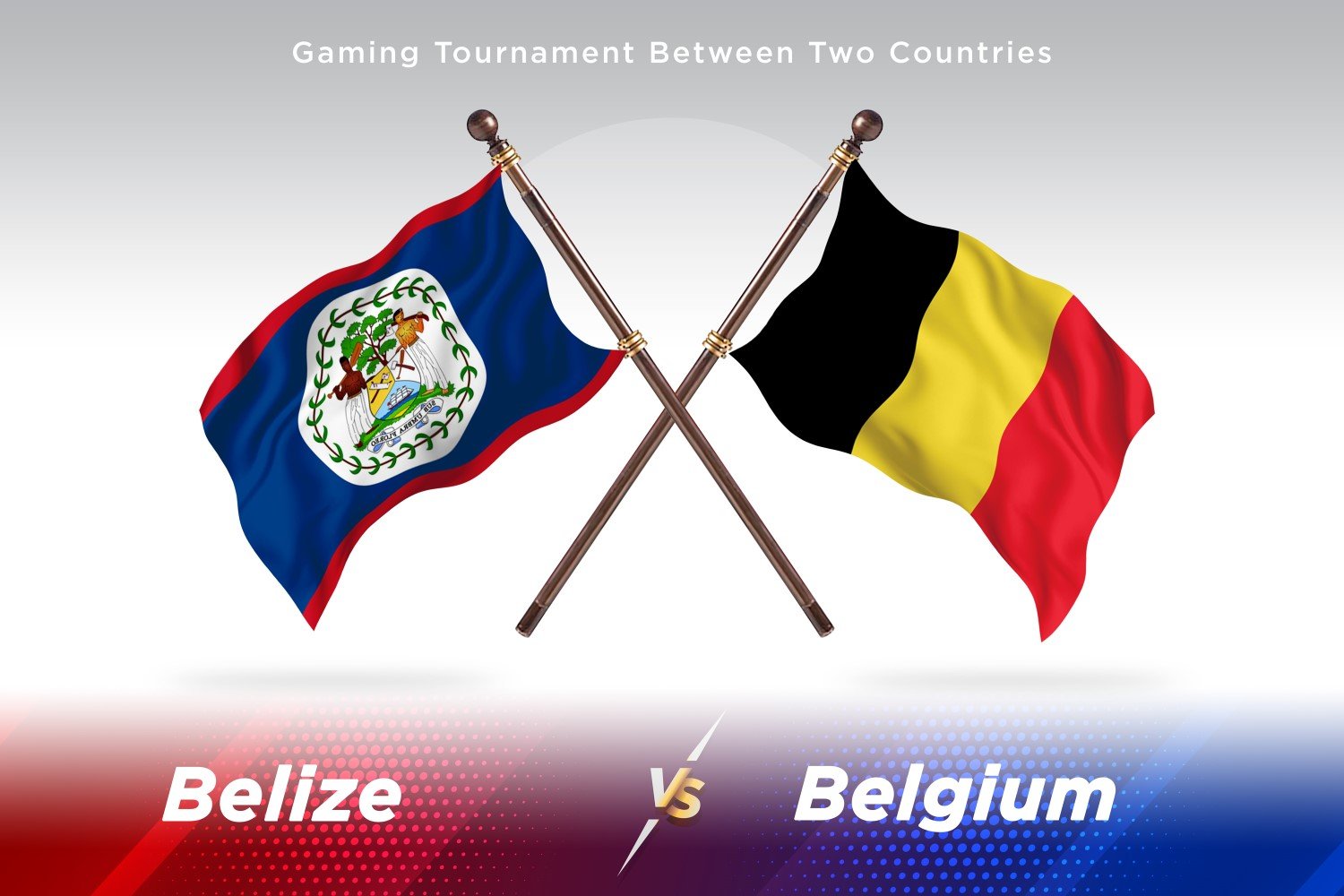 Belize versus Belgium Two Flags