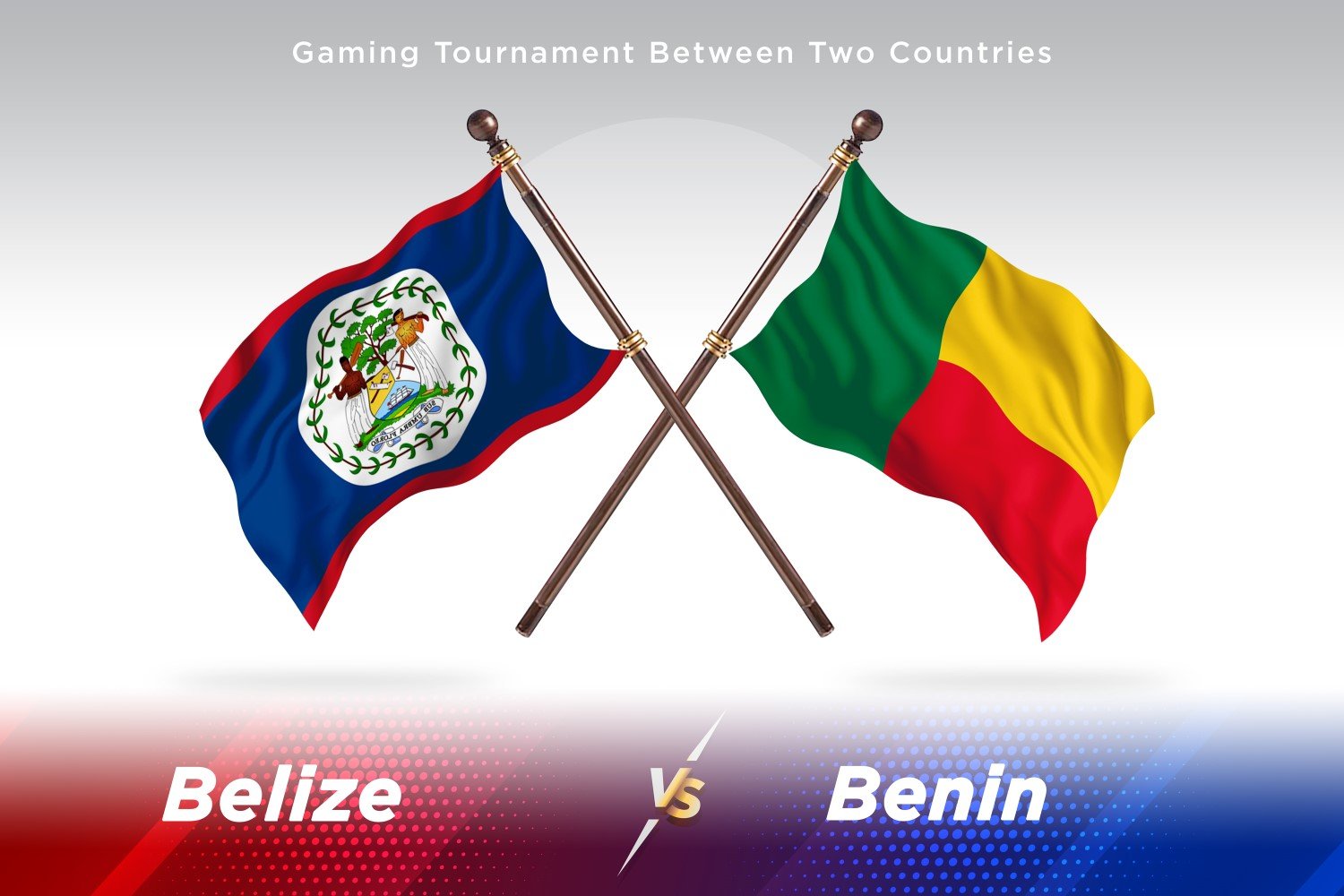 Belize versus Benin Two Flags