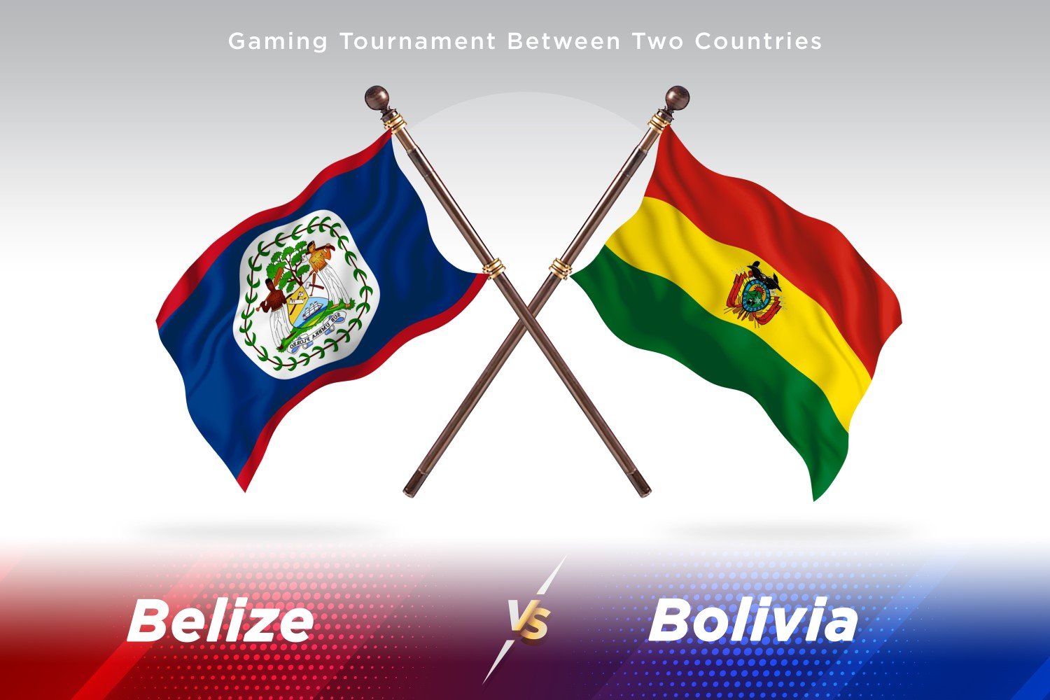 Belize versus Bolivia Two Flags